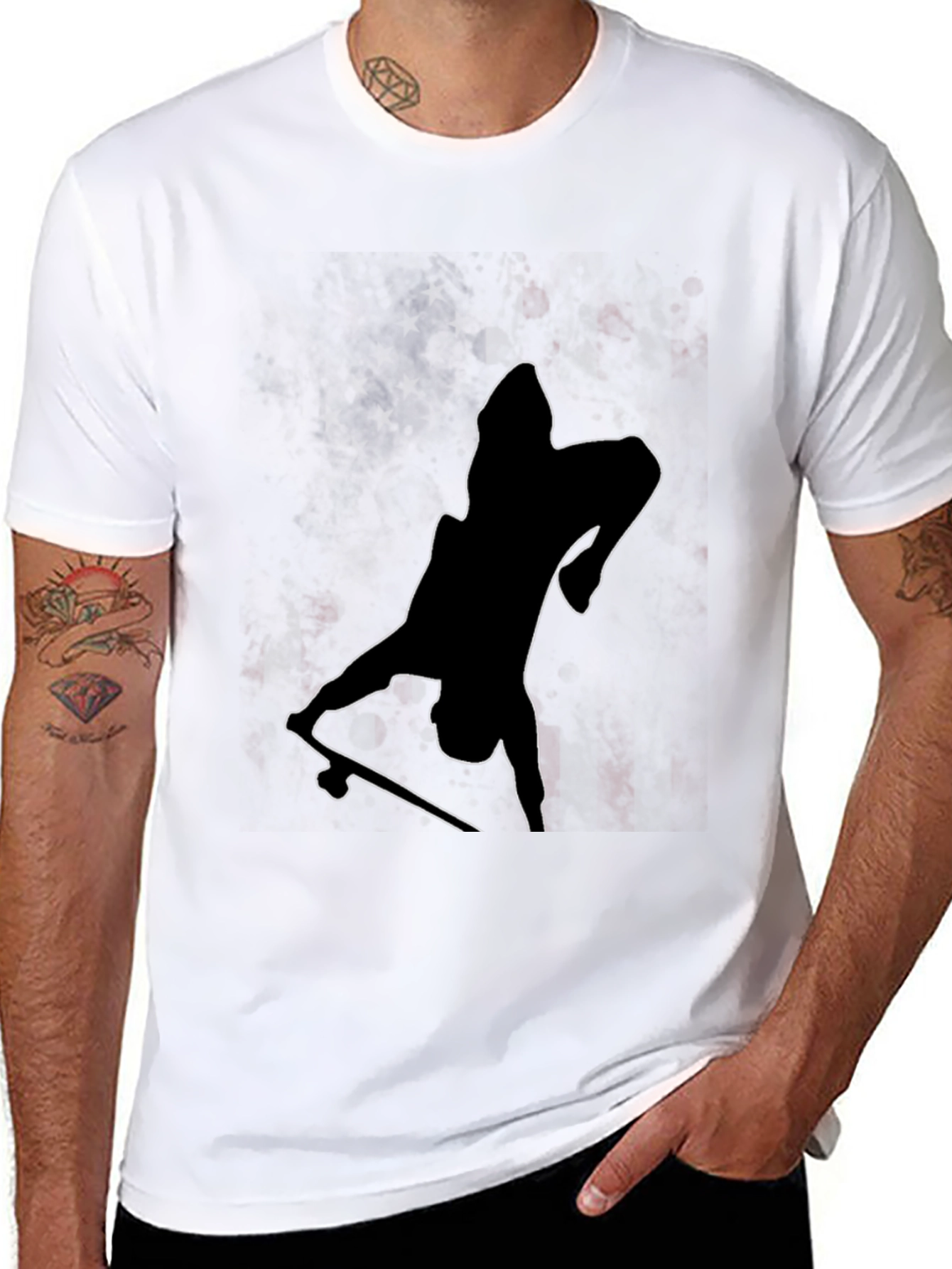 Skateboarder Silhouette Graphic Tee