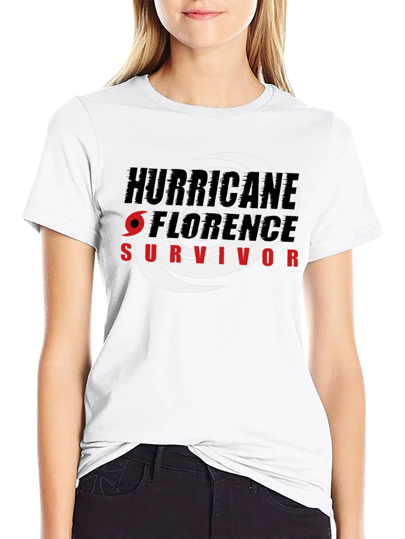 Hurricane Florence Survivor Black T-Shirt