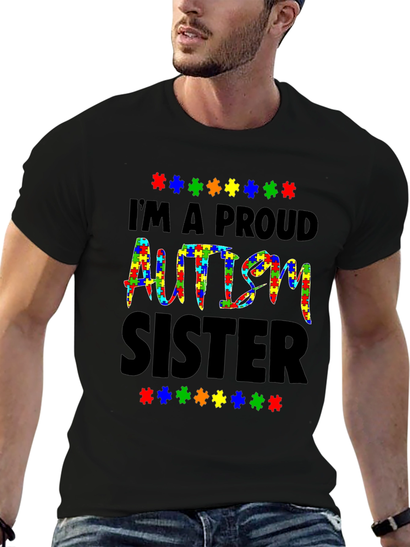 Proud Autism Sister T-Shirt Awareness Tee