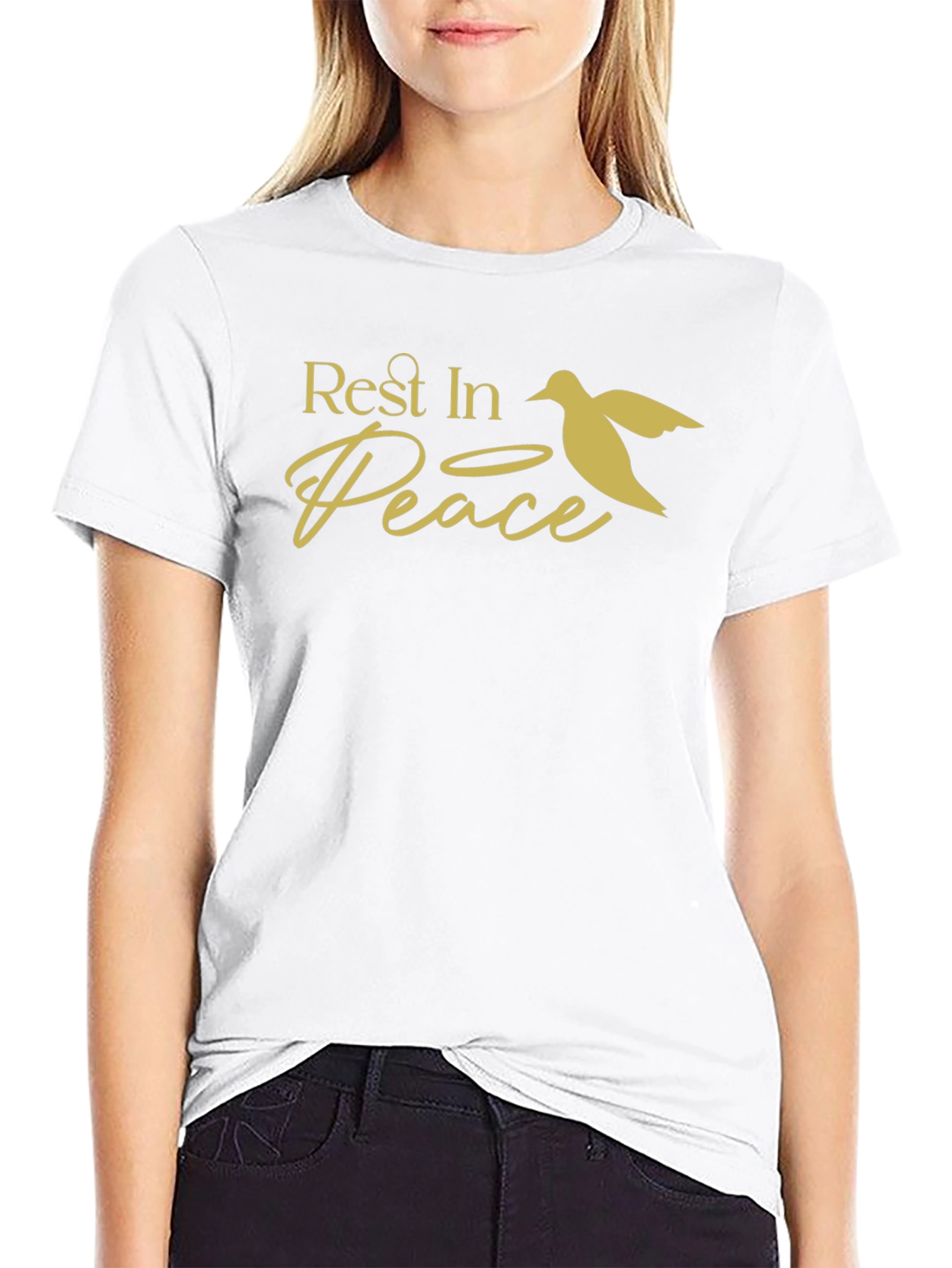 Rest in Peace Dove Graphic T-Shirt - Black