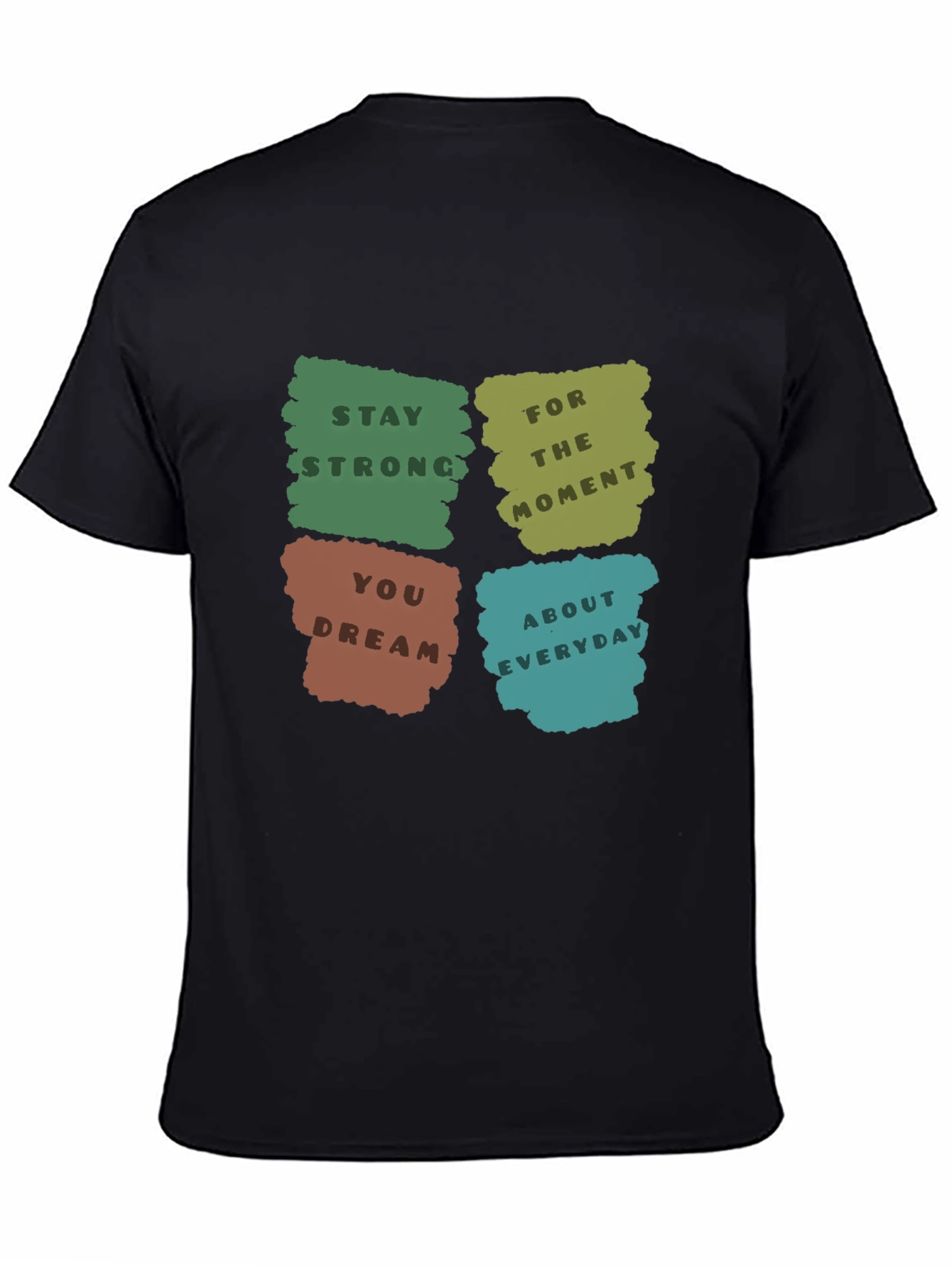 Motivational Graphic Print Black T-Shirt