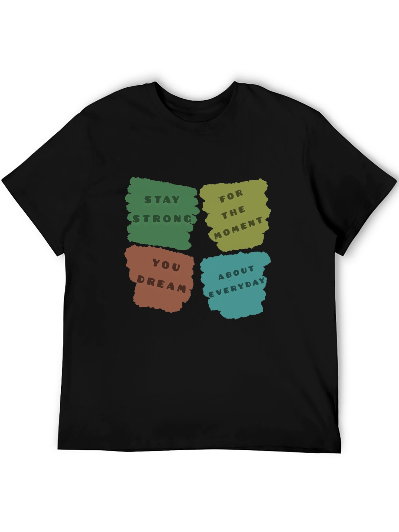 Motivational Graphic Print Black T-Shirt