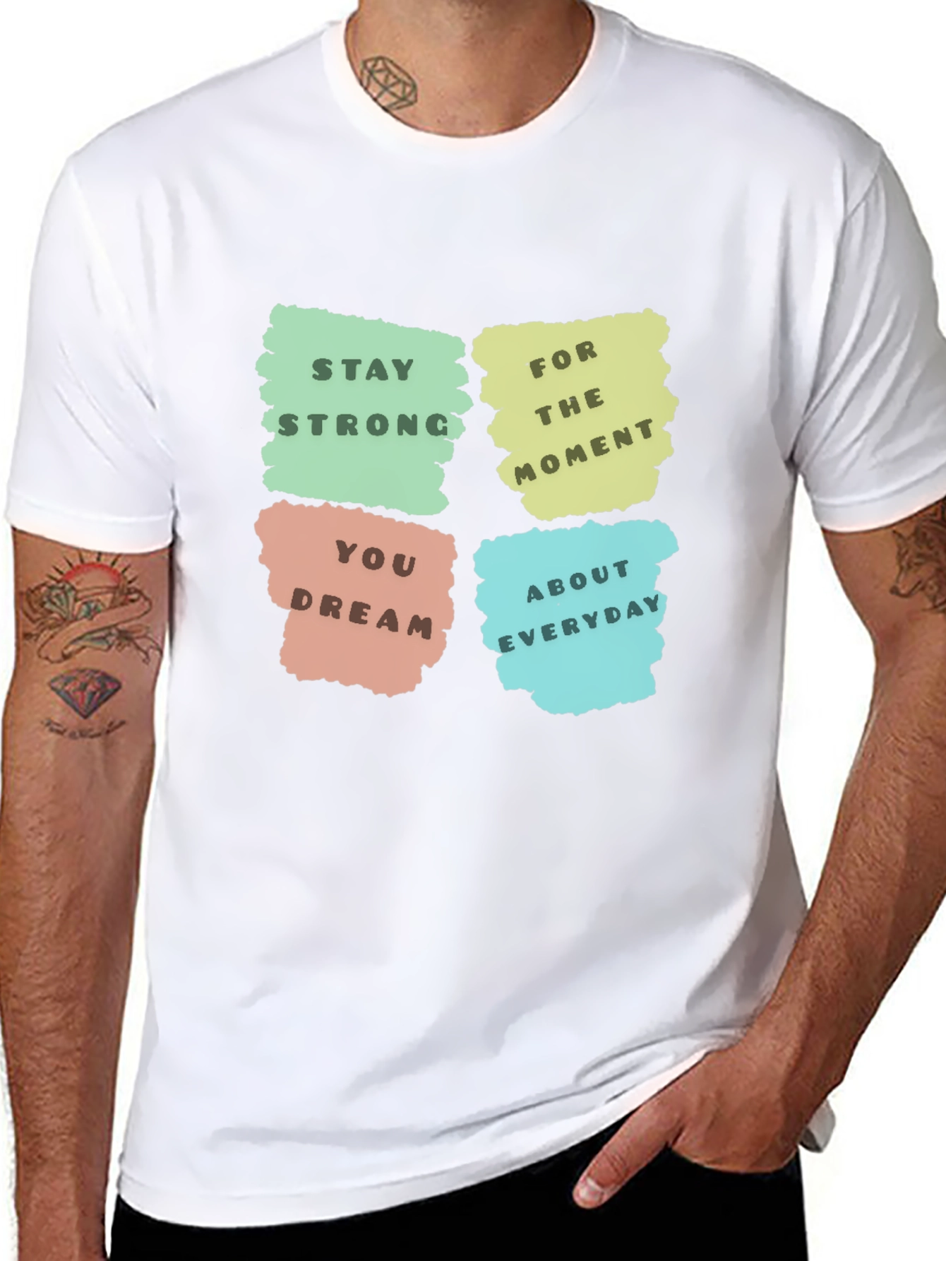 Motivational Graphic Print Black T-Shirt