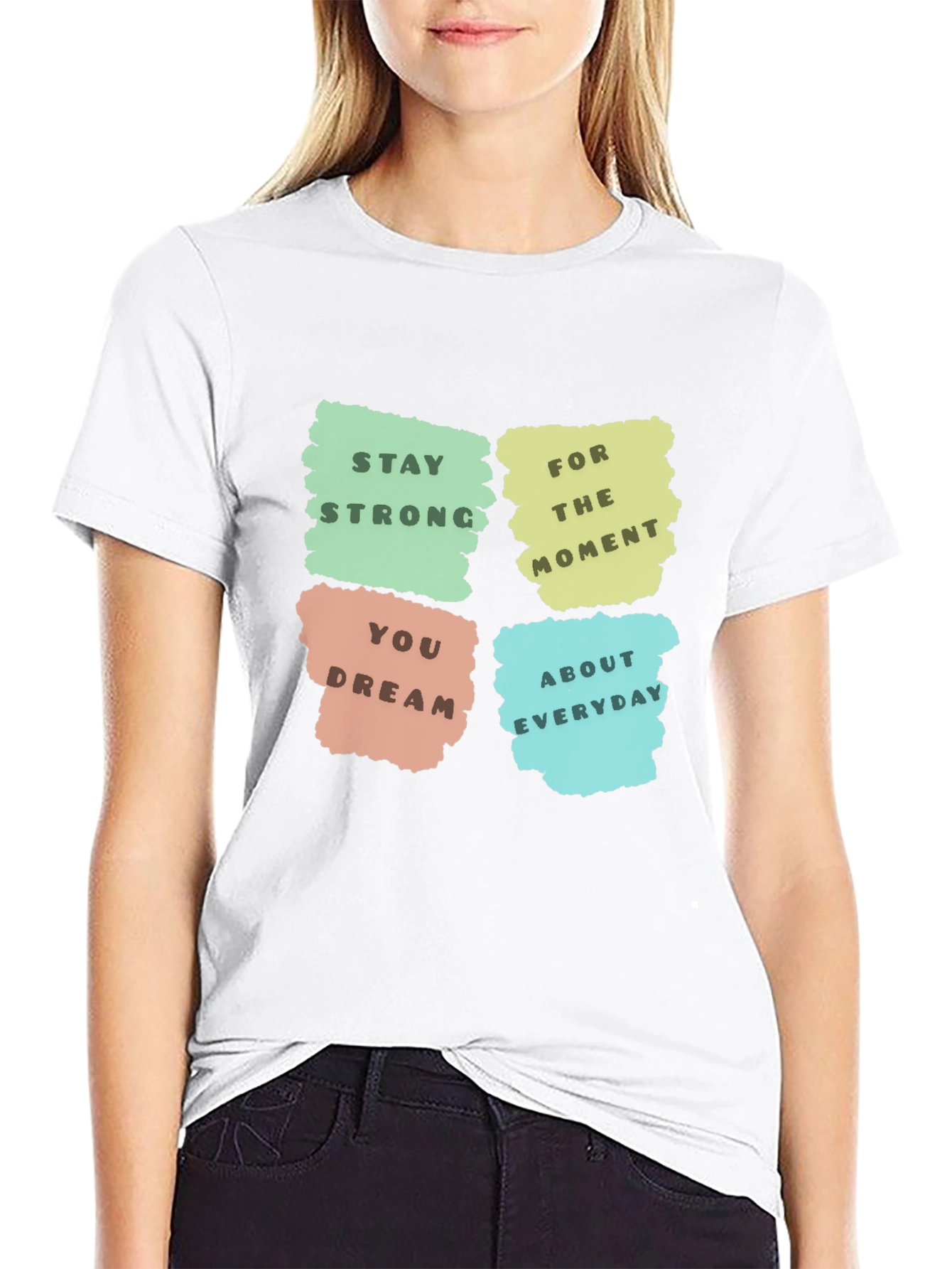 Motivational Graphic Print Black T-Shirt