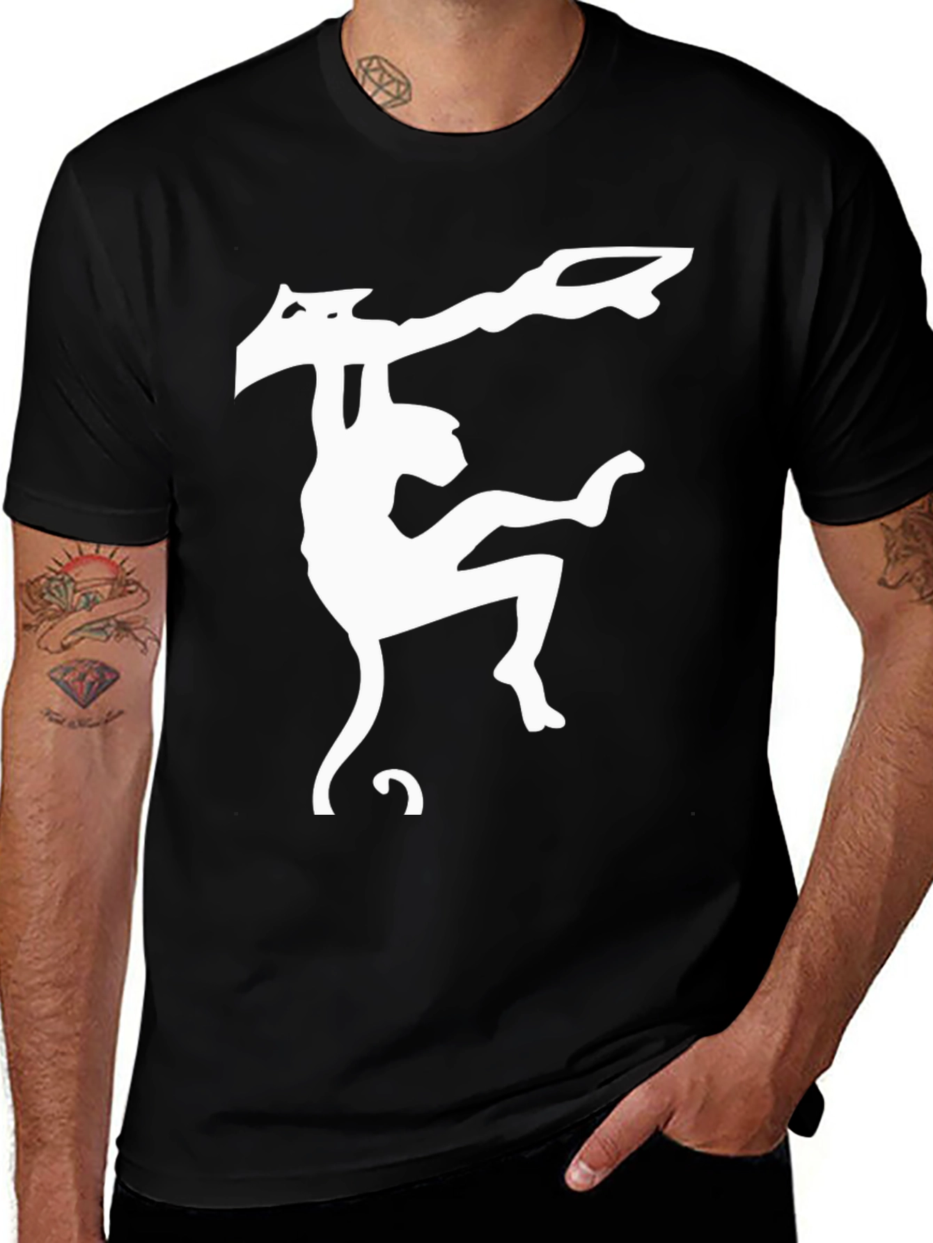 Monkey Graphic T-Shirt - Black Cotton Tee