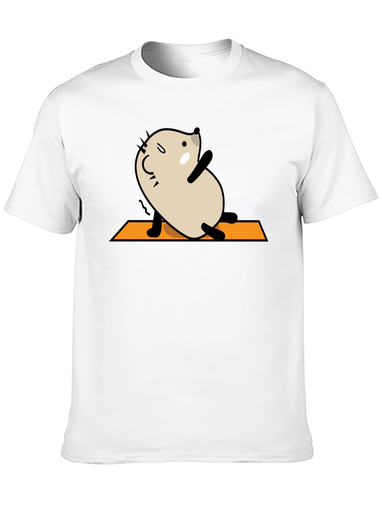 Yoga Mouse Graphic Tee - Black Cotton Blend
