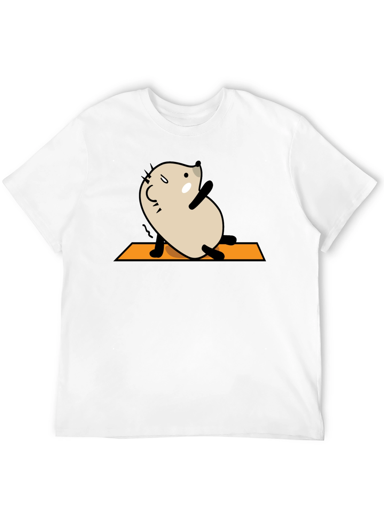 Yoga Mouse Graphic Tee - Black Cotton Blend