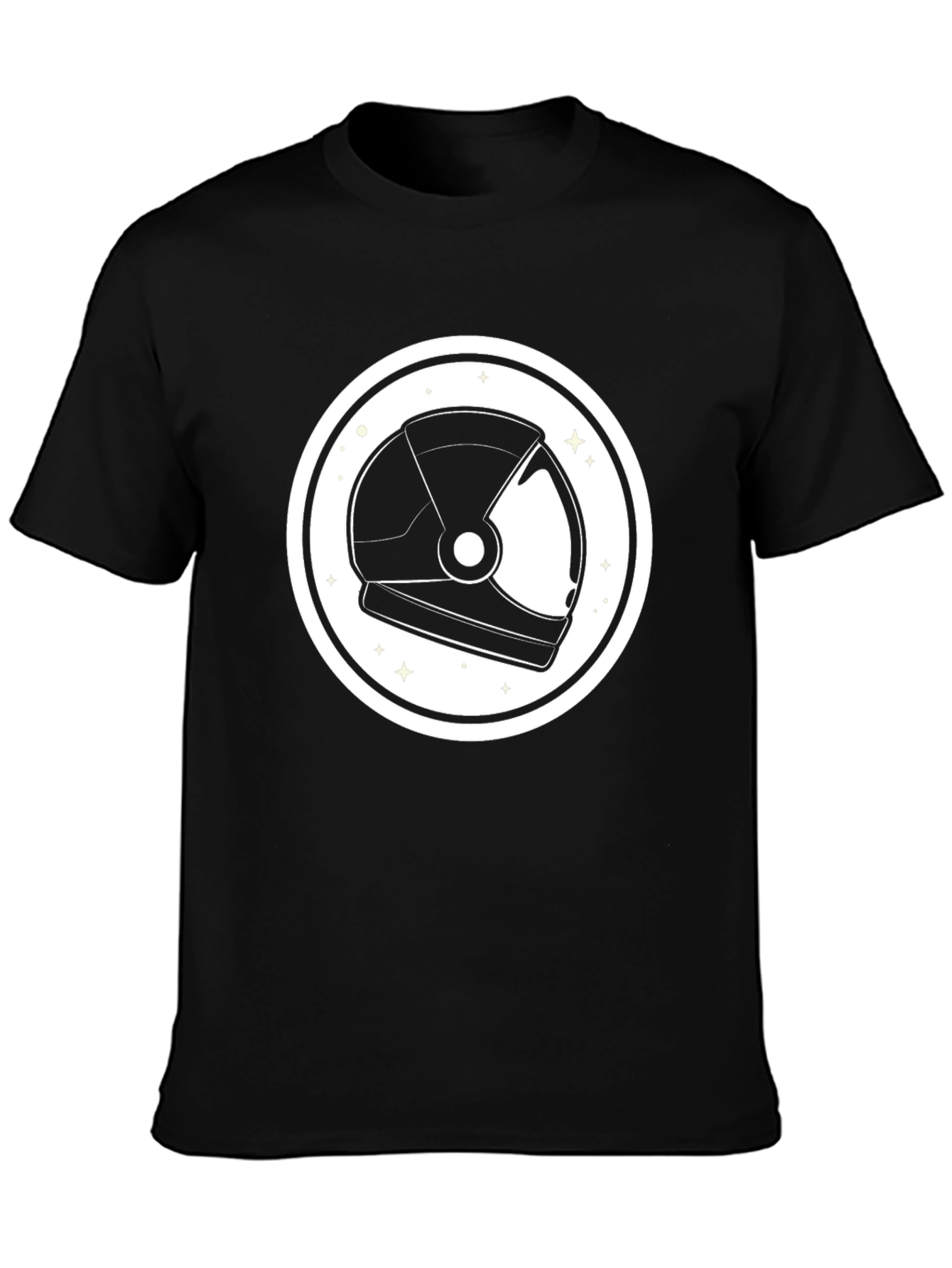 Astronaut Helmet Graphic Tee - Black