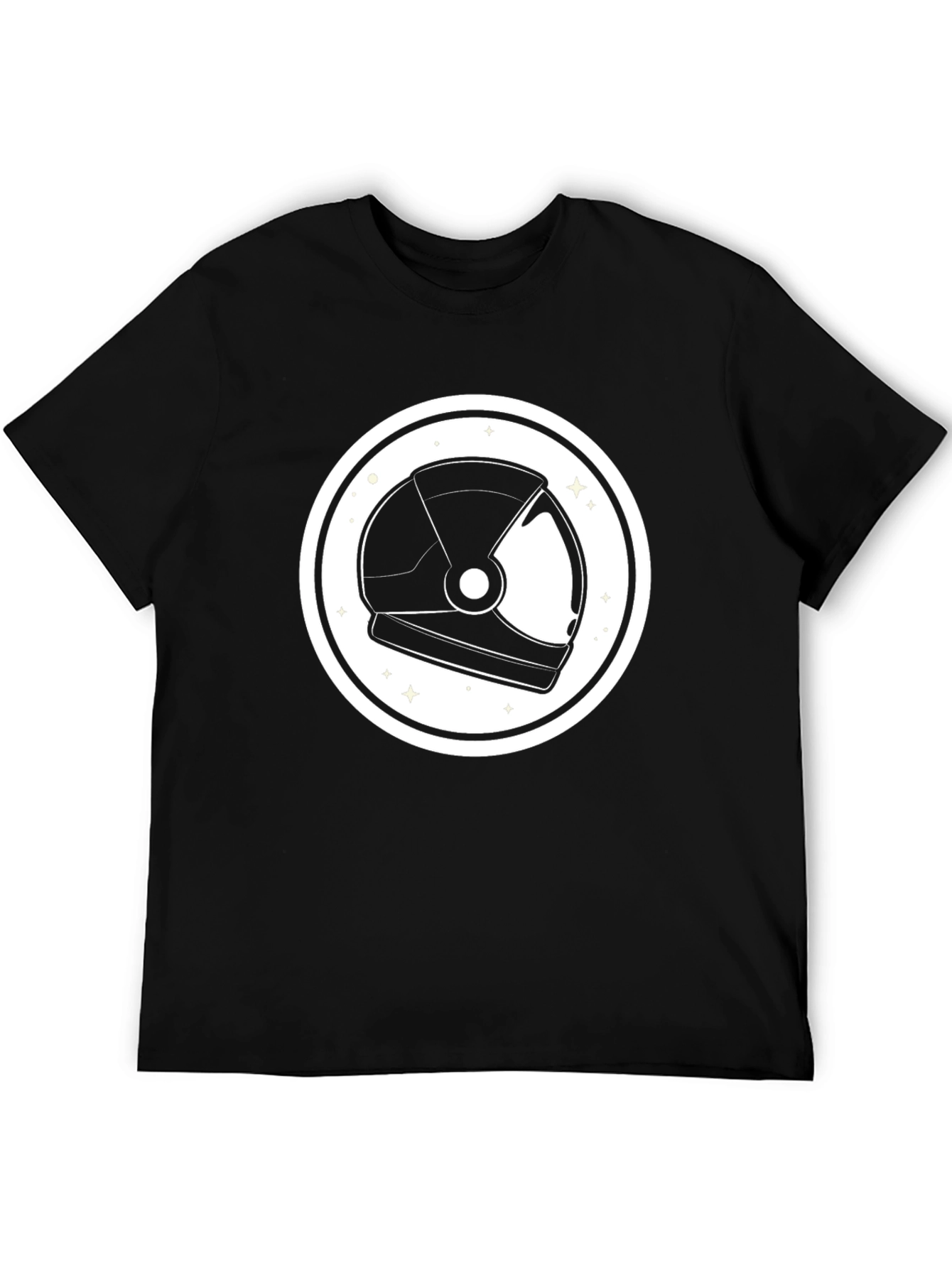 Astronaut Helmet Graphic Tee - Black
