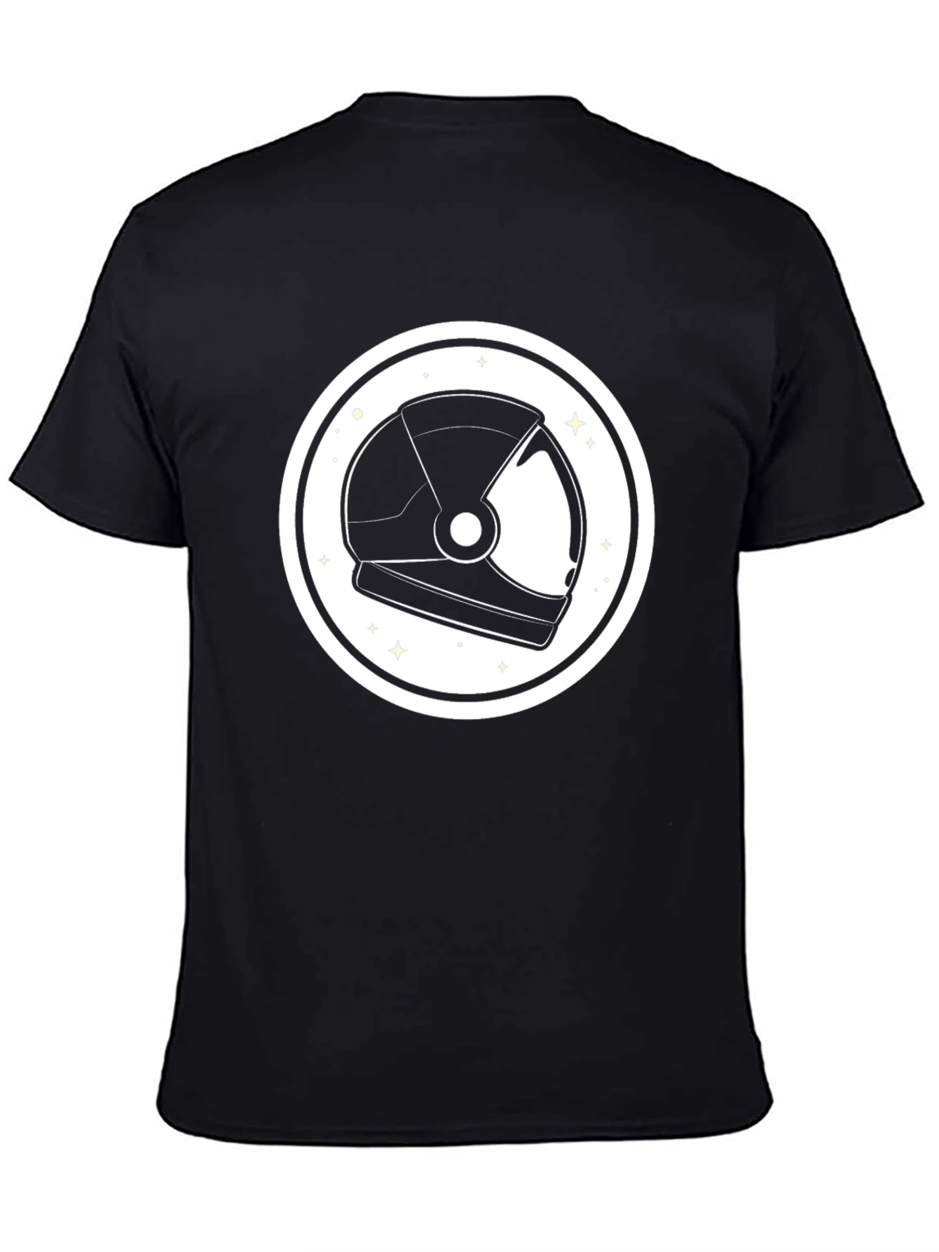Astronaut Helmet Graphic Tee - Black