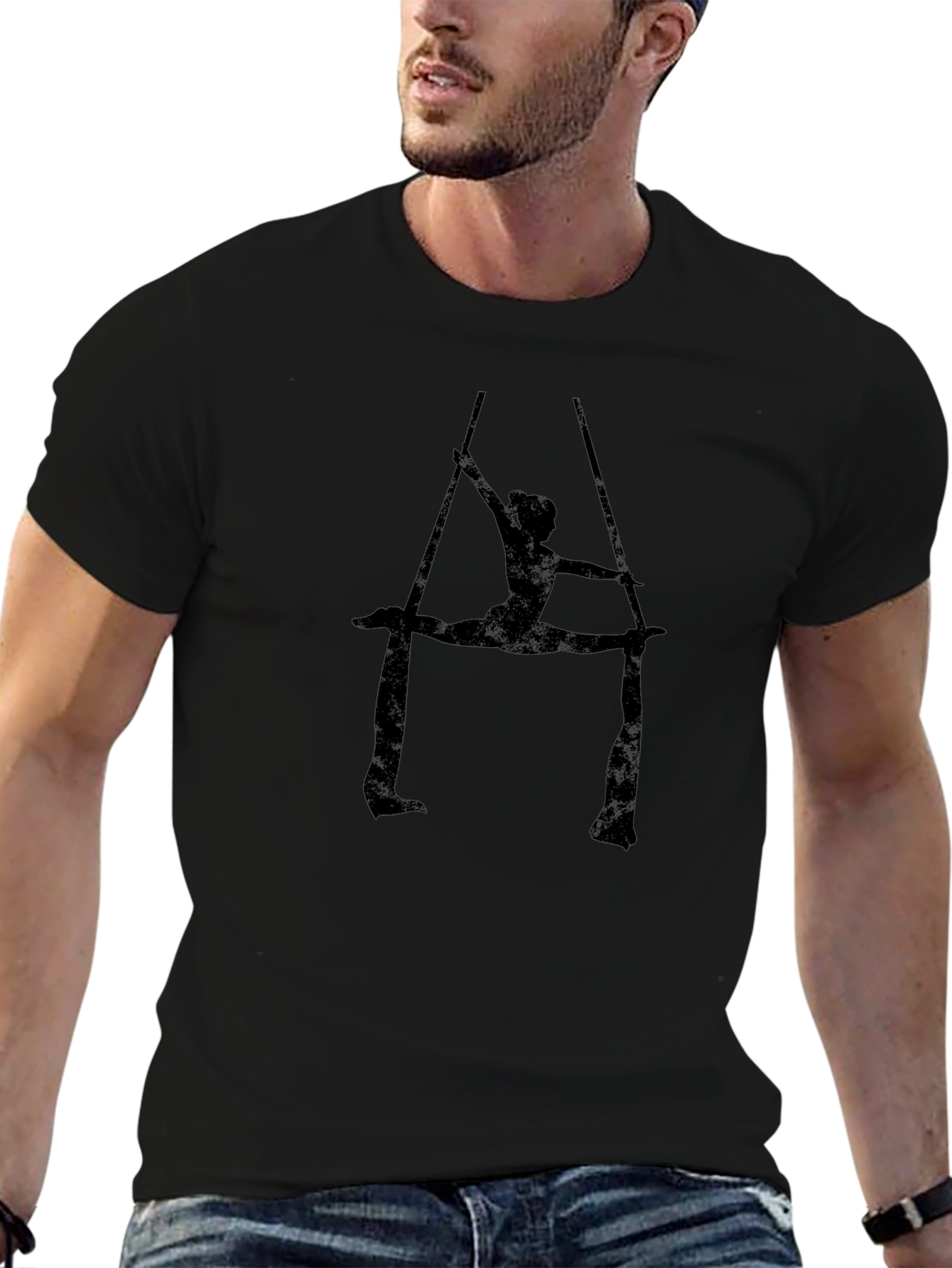 Aerial Silks Performer Black T-Shirt