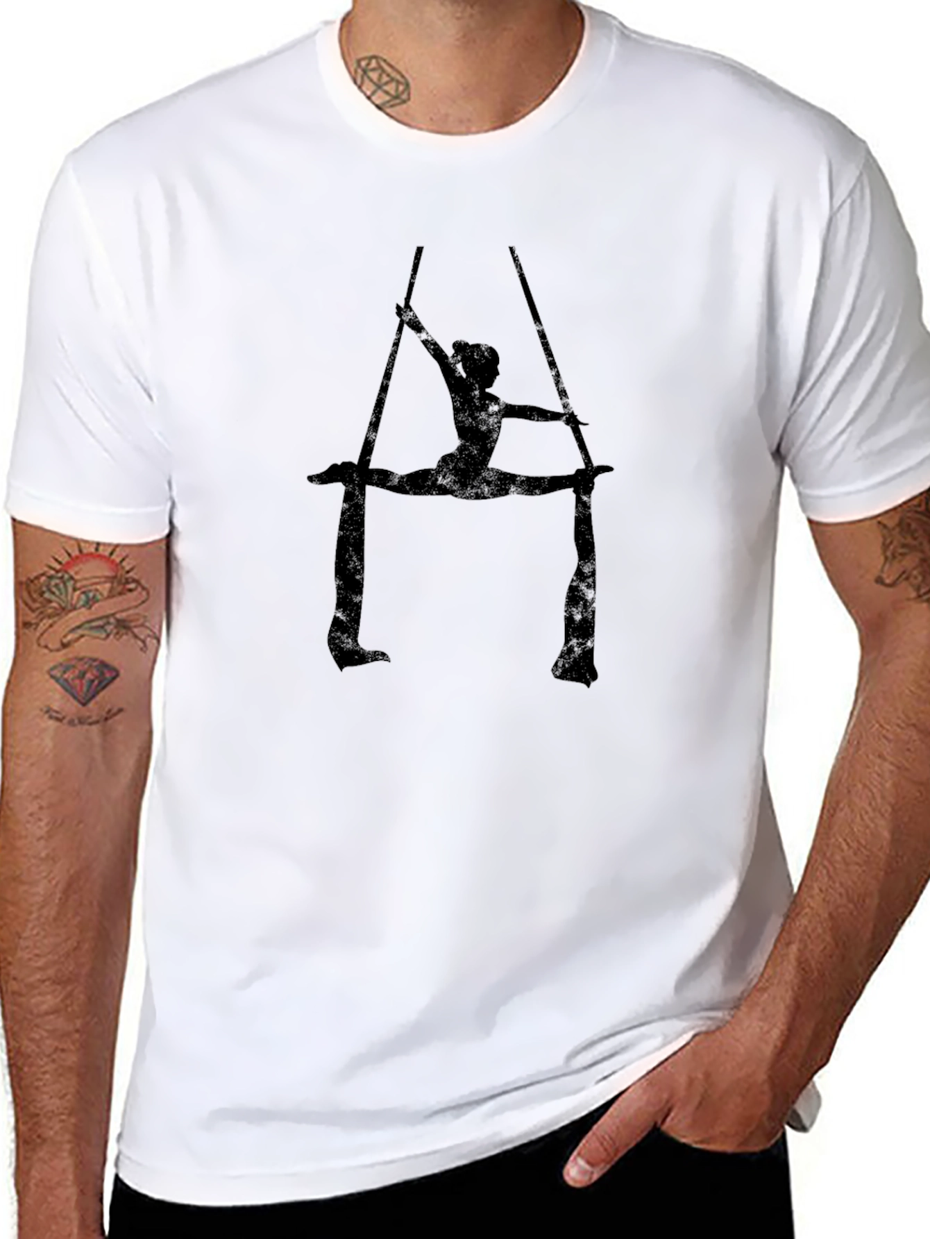 Aerial Silks Performer Black T-Shirt