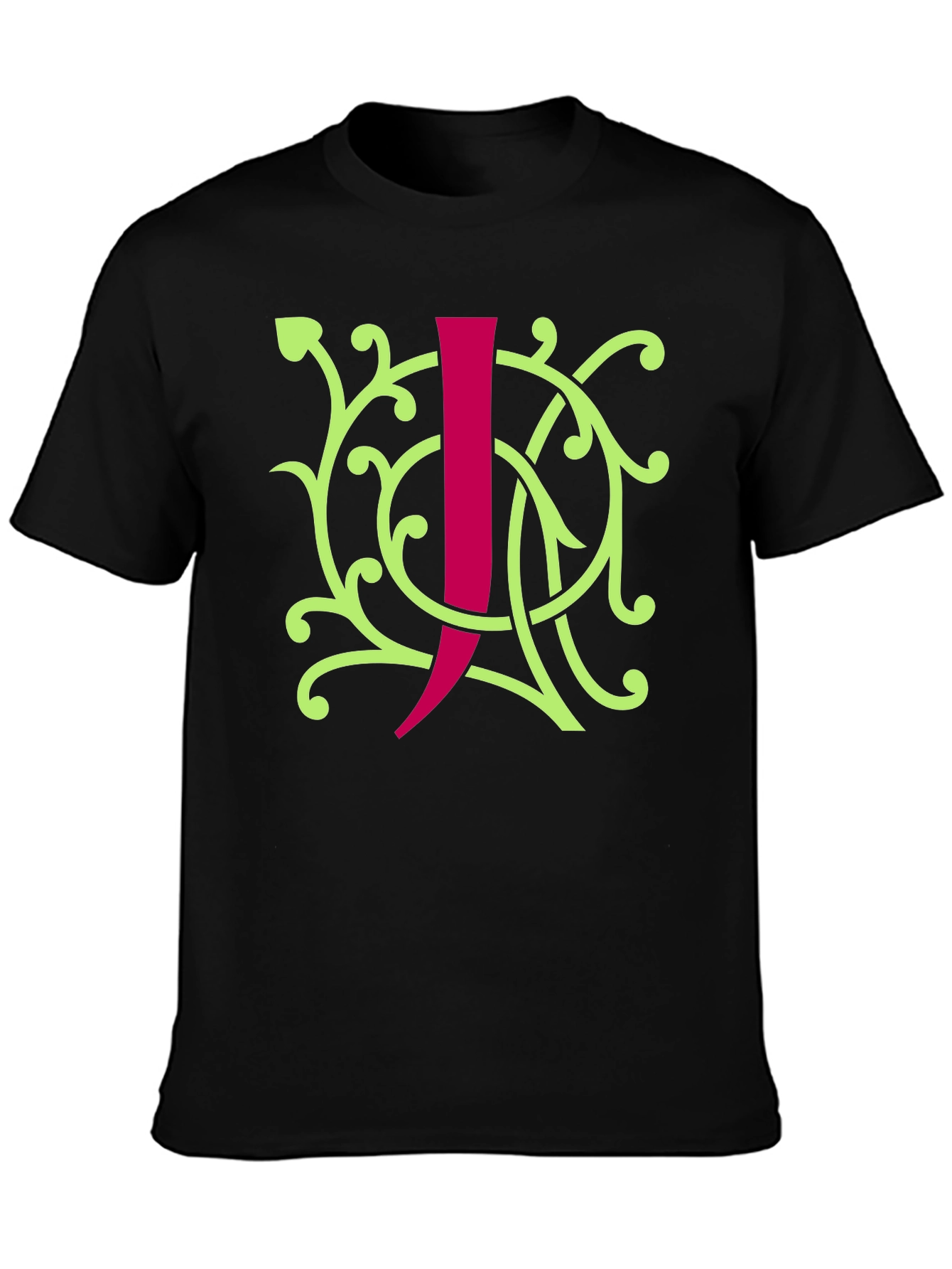 Initial J Black Graphic Tee