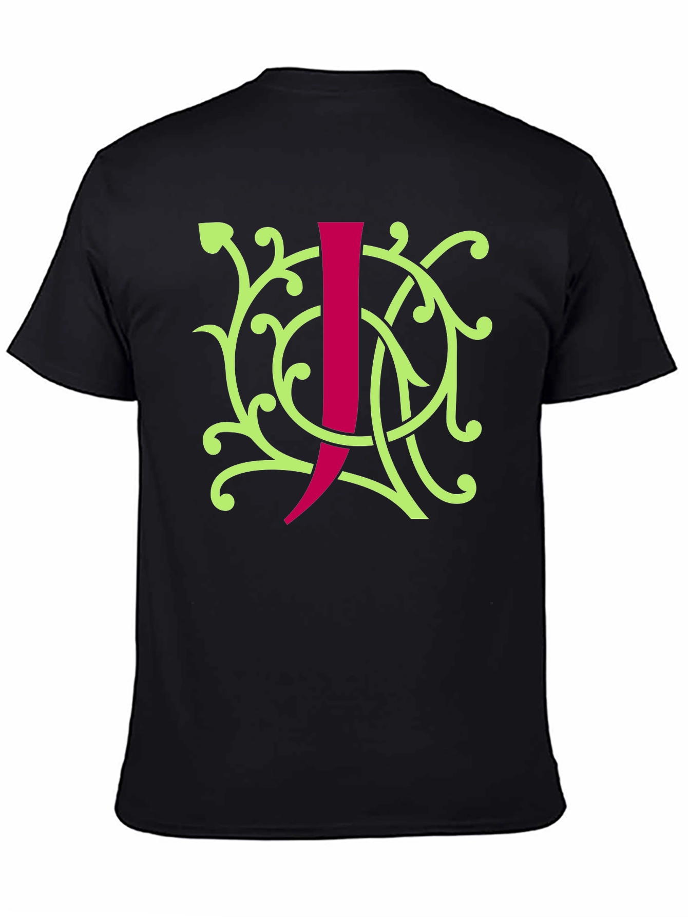 Initial J Black Graphic Tee