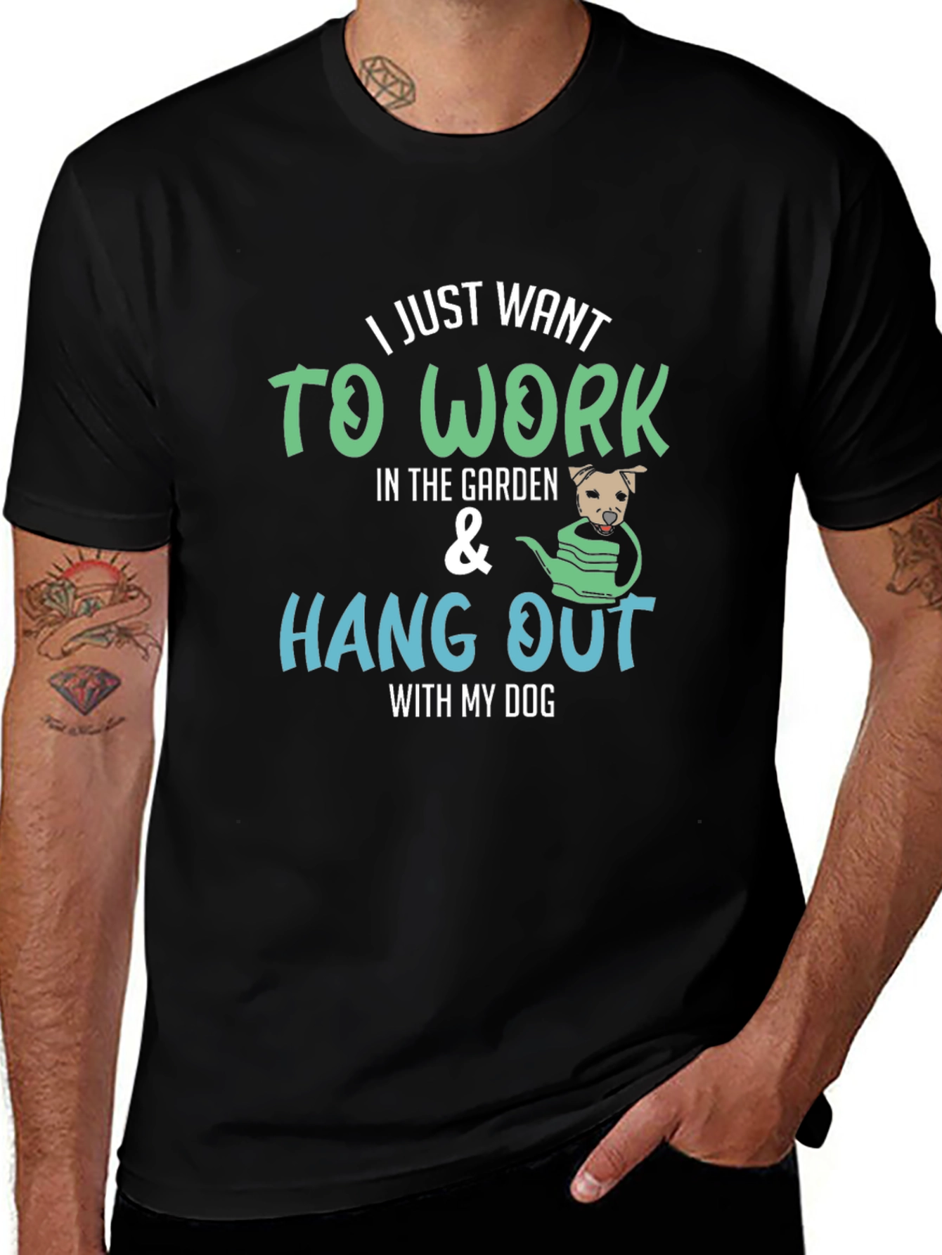 Gardening Dog T-Shirt - Work in the Garden