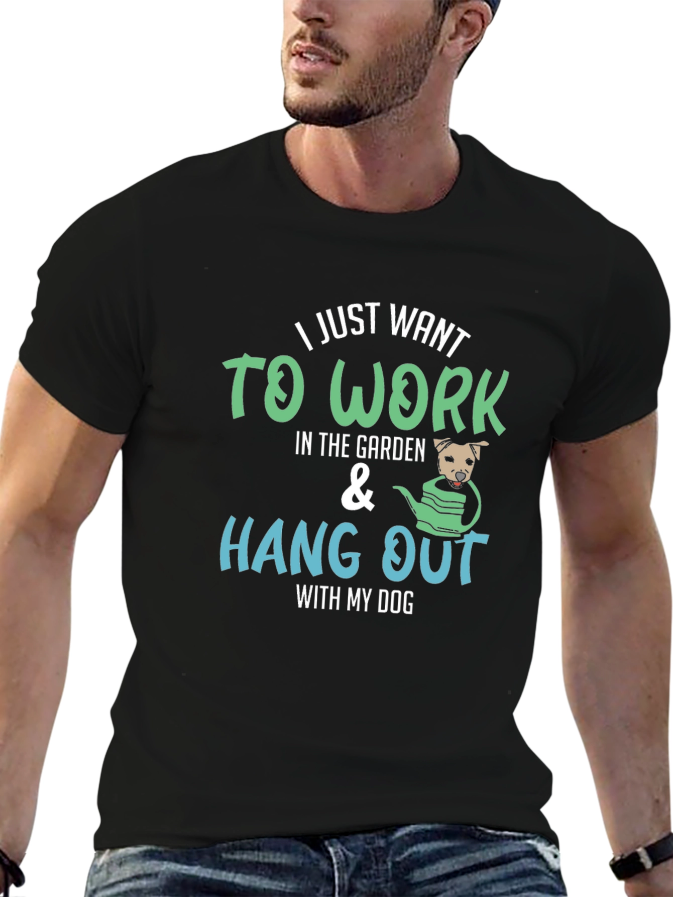 Gardening Dog T-Shirt - Work in the Garden