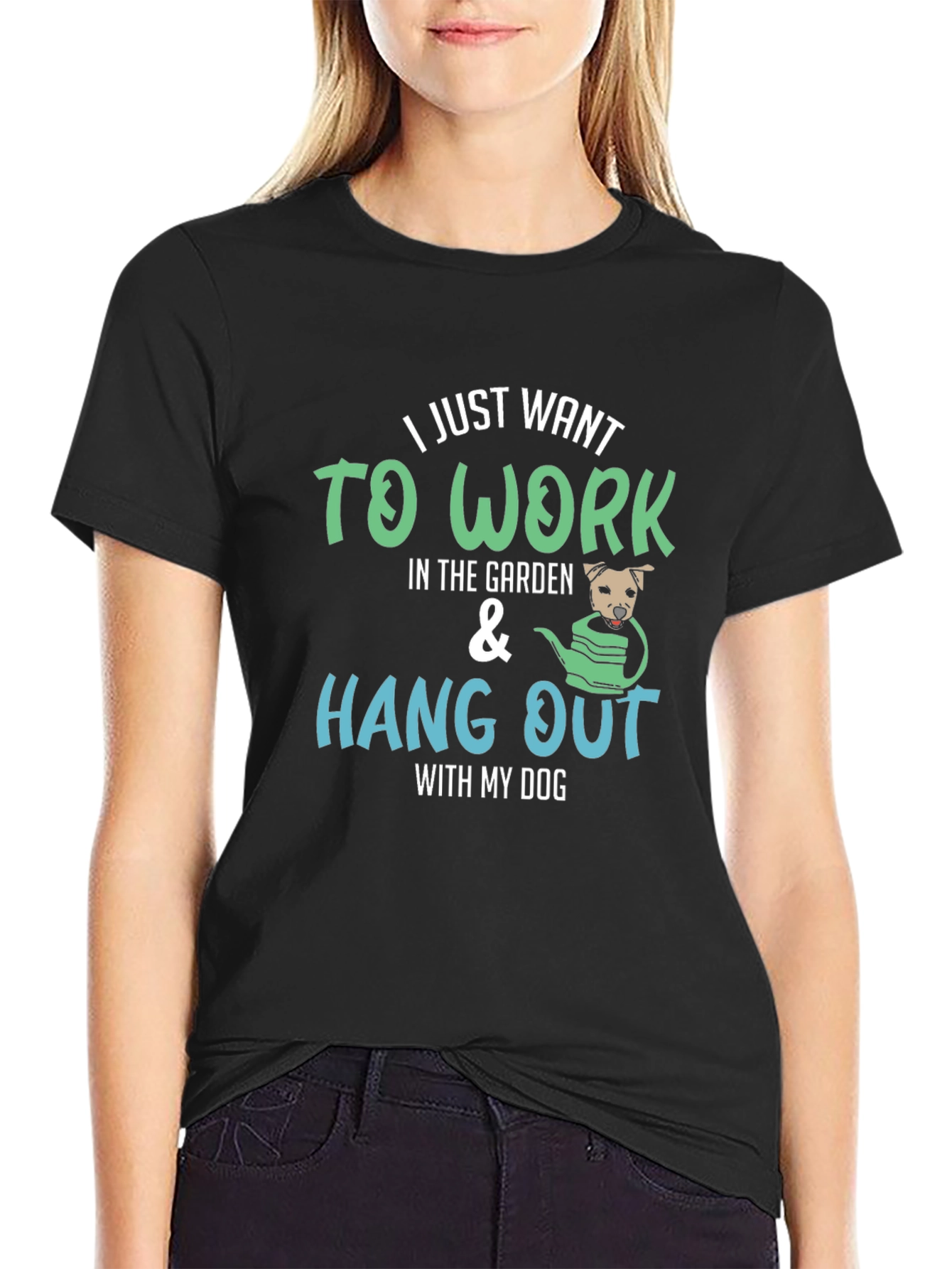 Gardening Dog T-Shirt - Work in the Garden