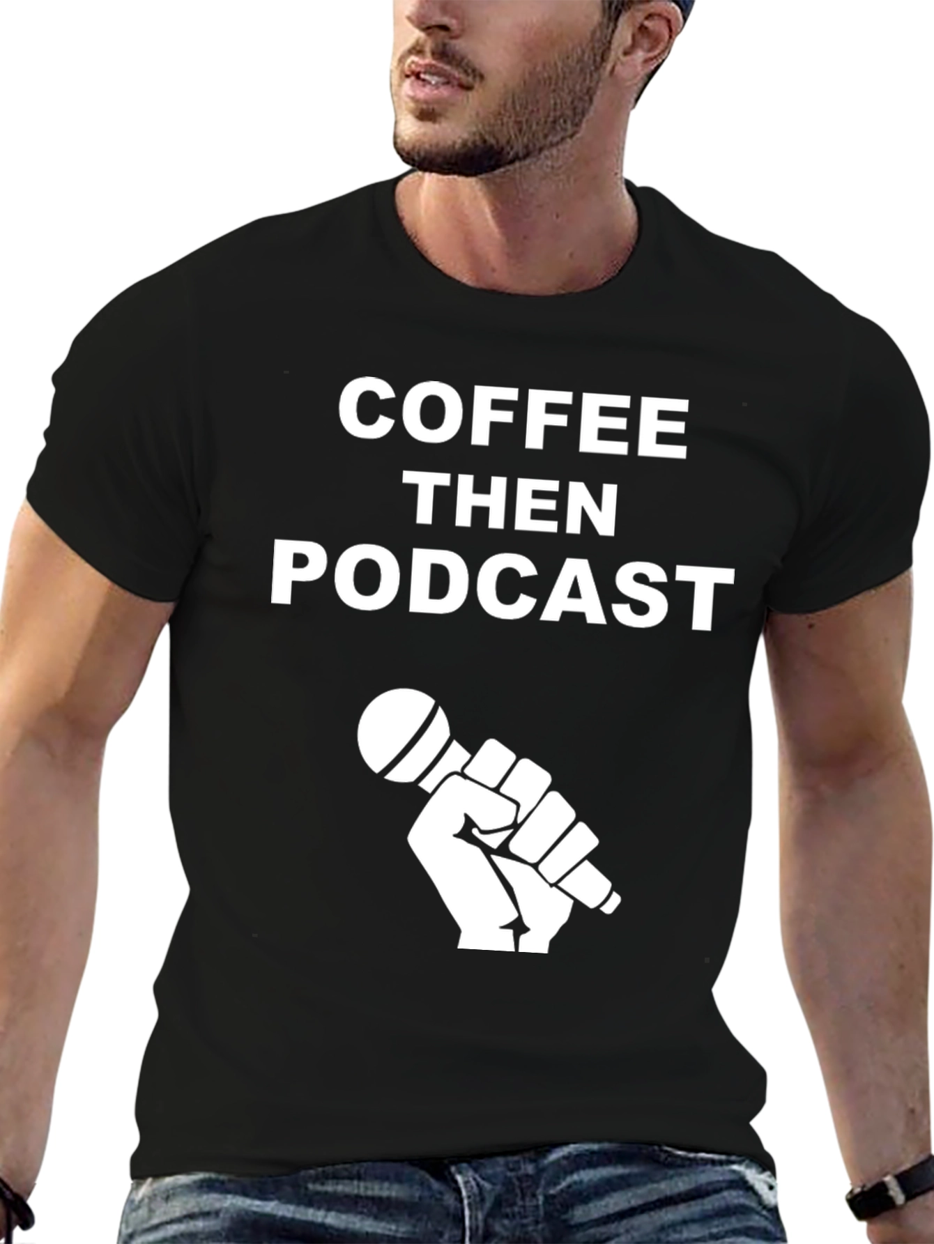 Coffee Then Podcast Graphic T-Shirt