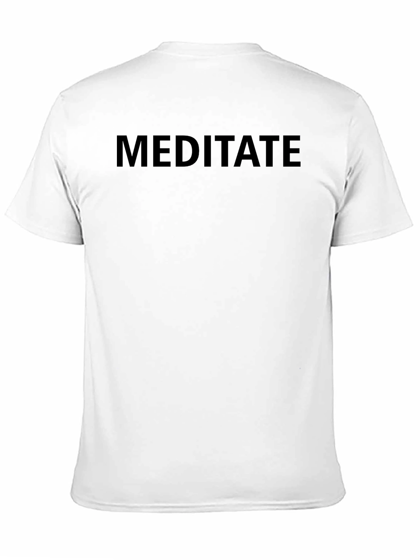 Meditate Black T-Shirt - Casual Comfort