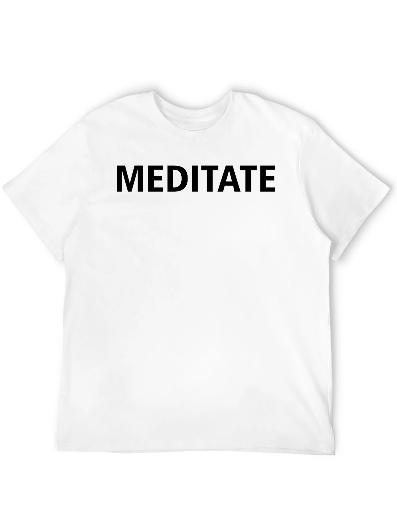 Meditate Black T-Shirt - Casual Comfort