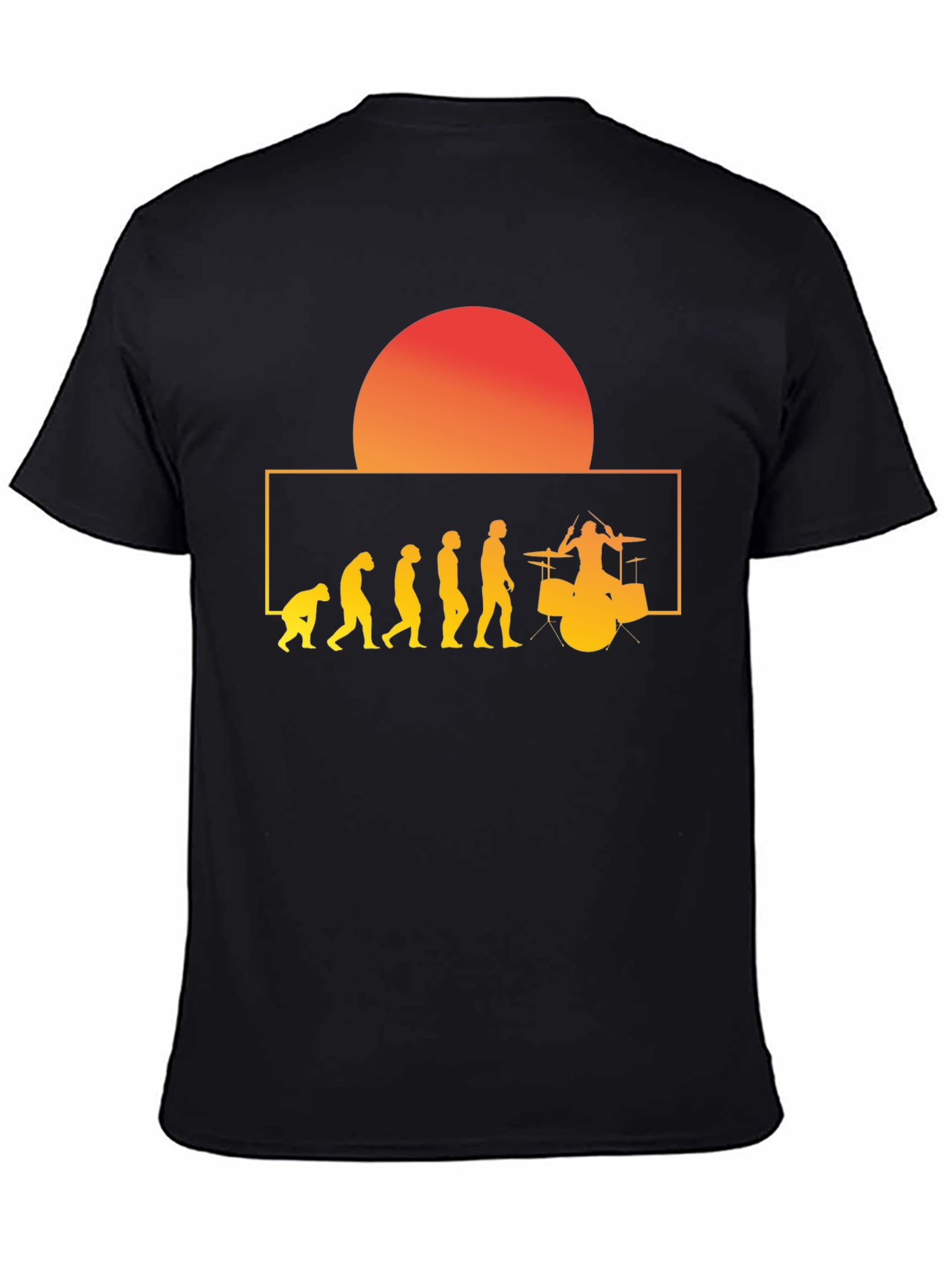 Drummer Evolution Graphic Tee - Black Cotton