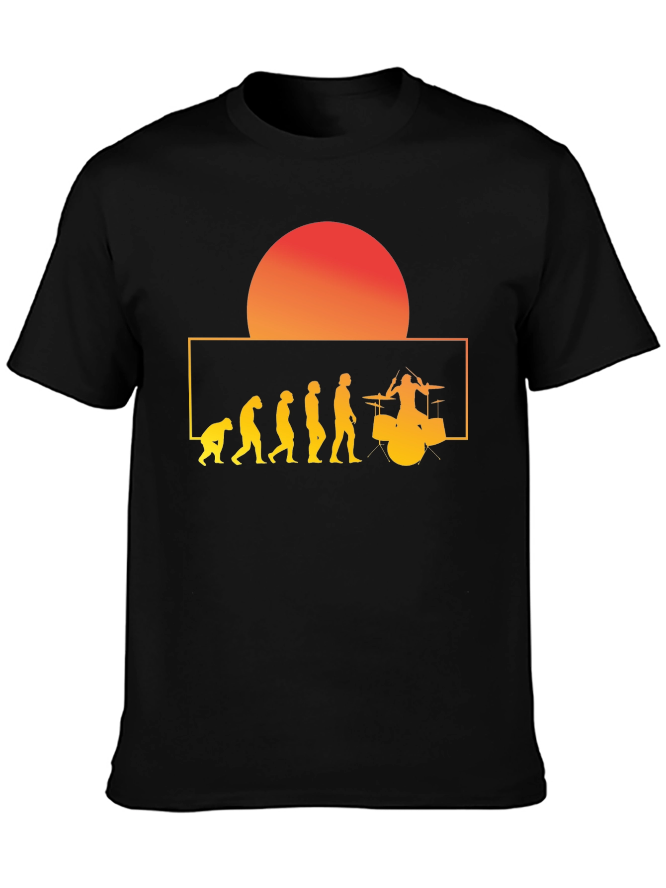 Drummer Evolution Graphic Tee - Black Cotton