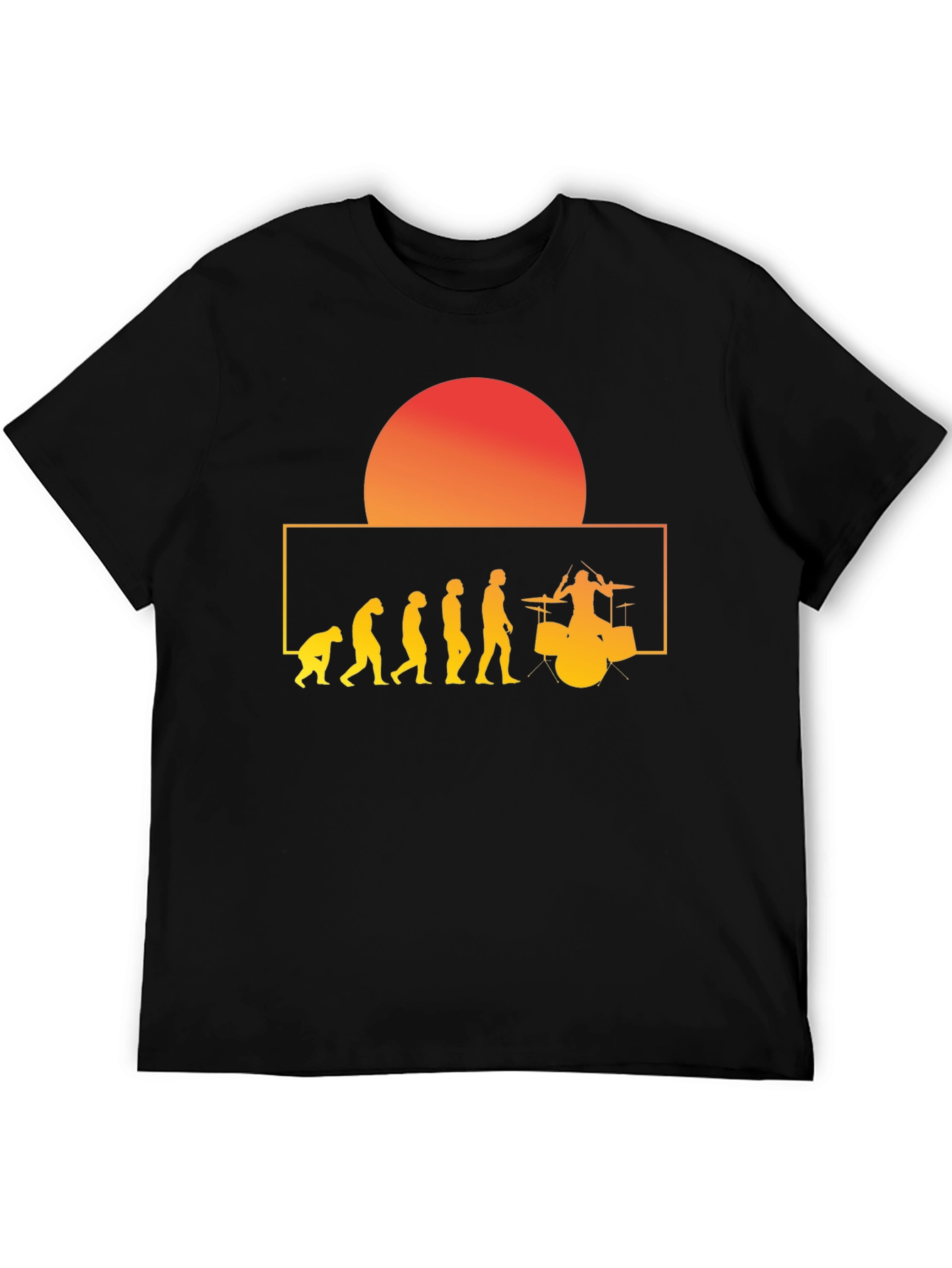 Drummer Evolution Graphic Tee - Black Cotton