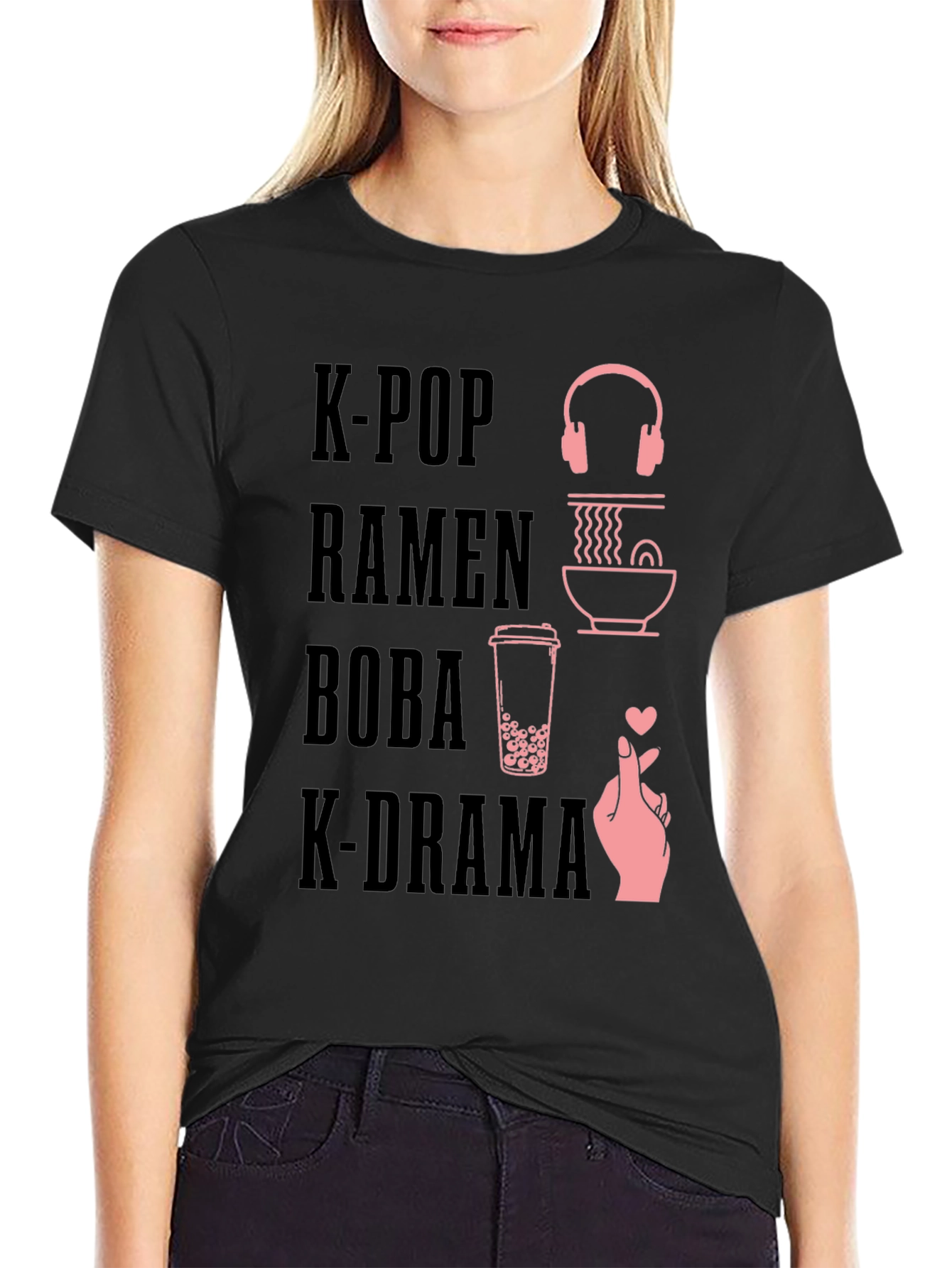 K-Pop Ramen Boba K-Drama Graphic T-Shirt