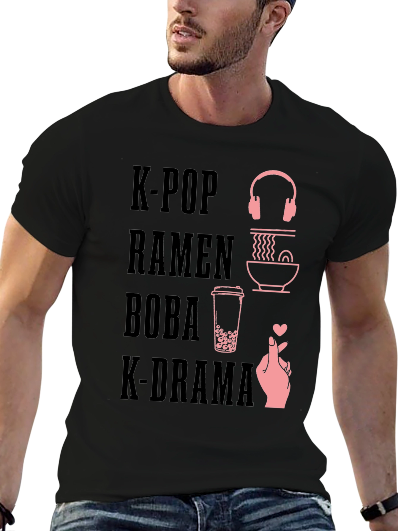 K-Pop Ramen Boba K-Drama Graphic T-Shirt