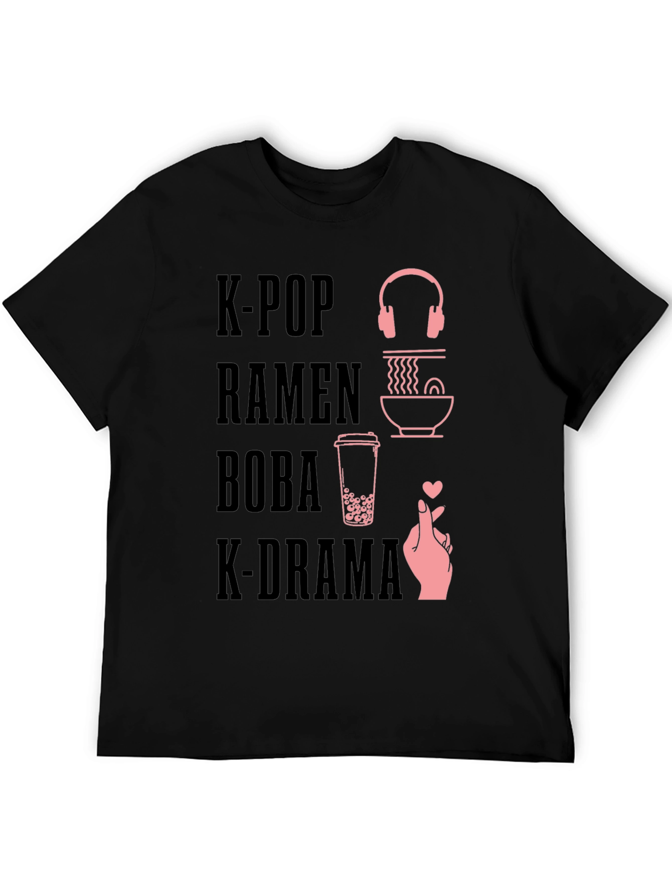 K-Pop Ramen Boba K-Drama Graphic T-Shirt