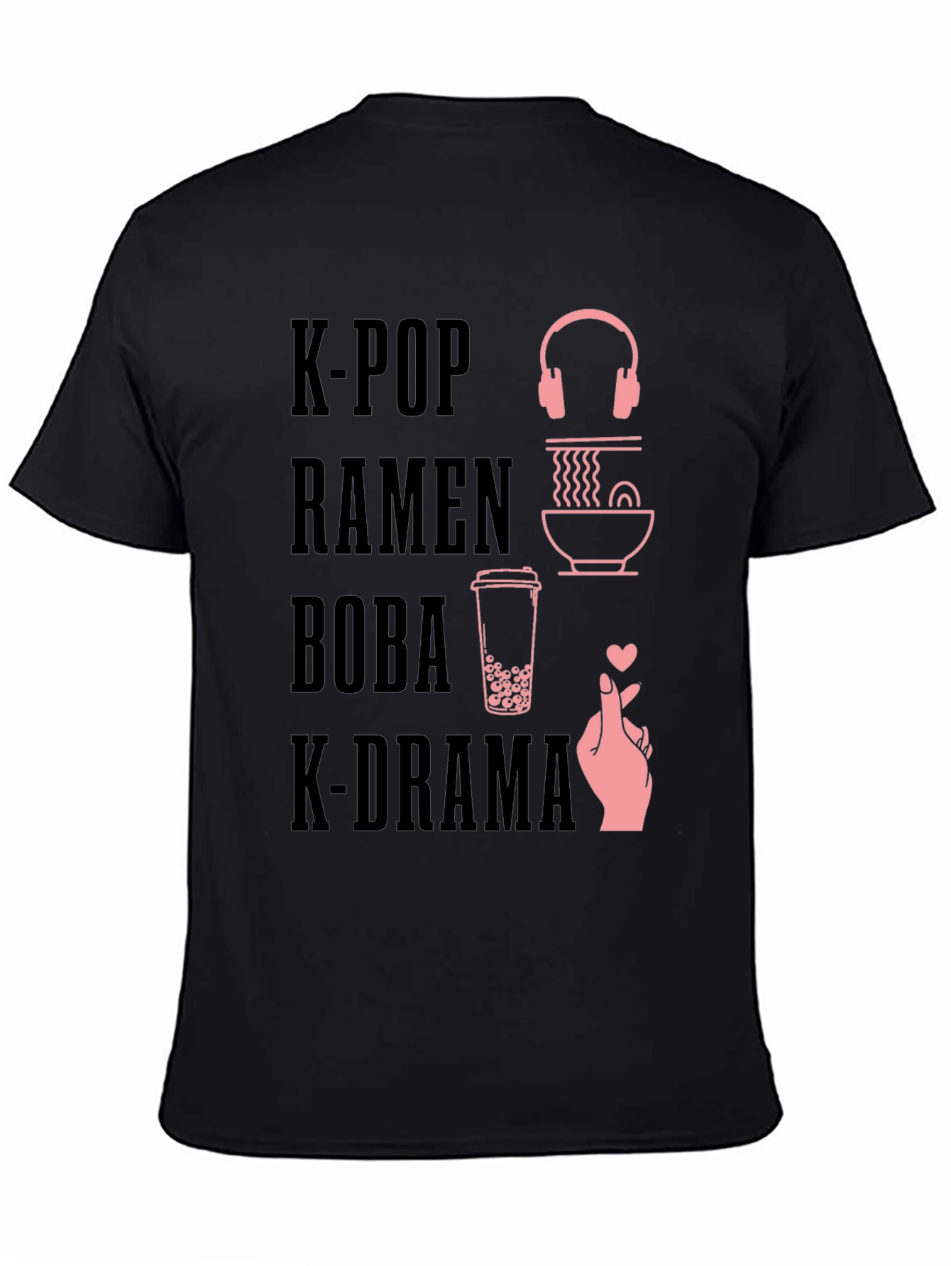 K-Pop Ramen Boba K-Drama Graphic T-Shirt