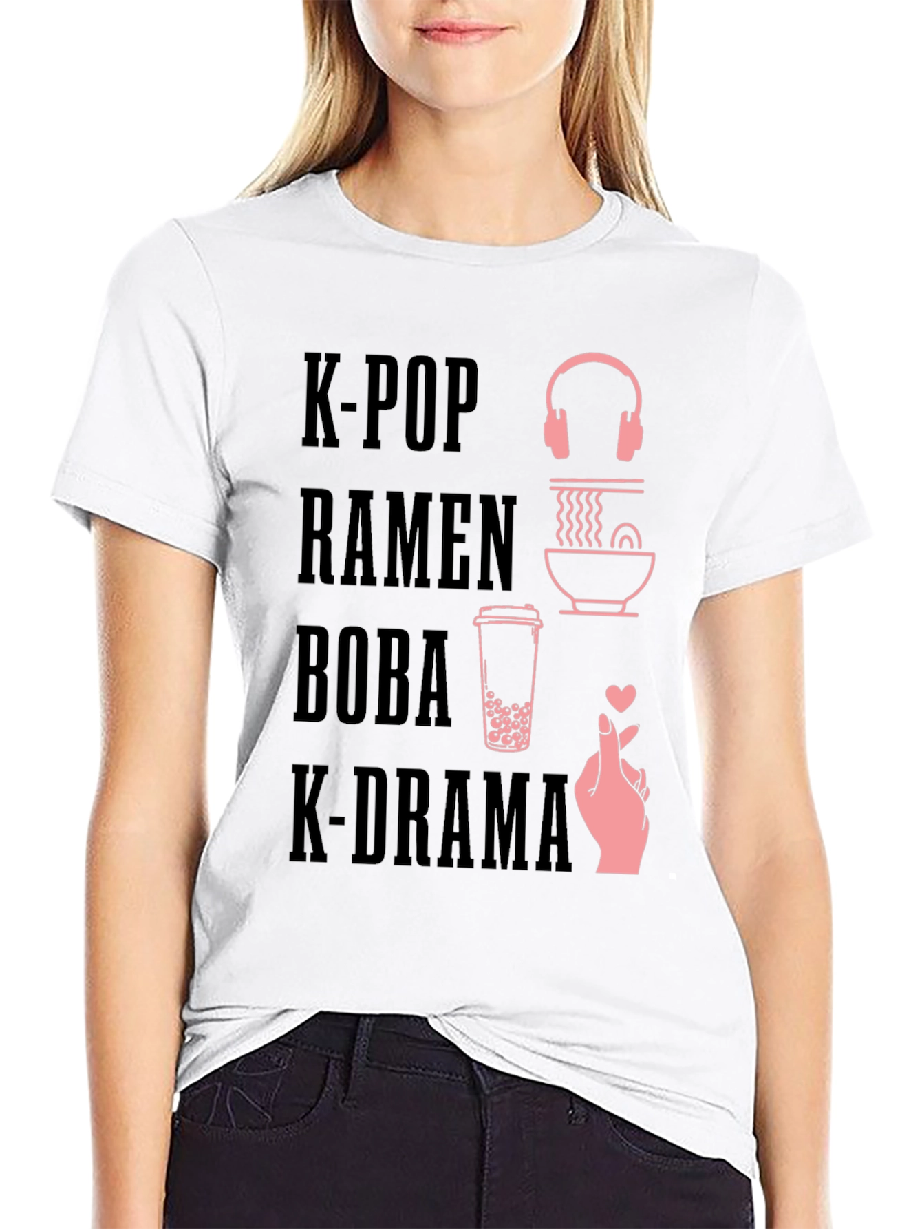 K-Pop Ramen Boba K-Drama Graphic T-Shirt