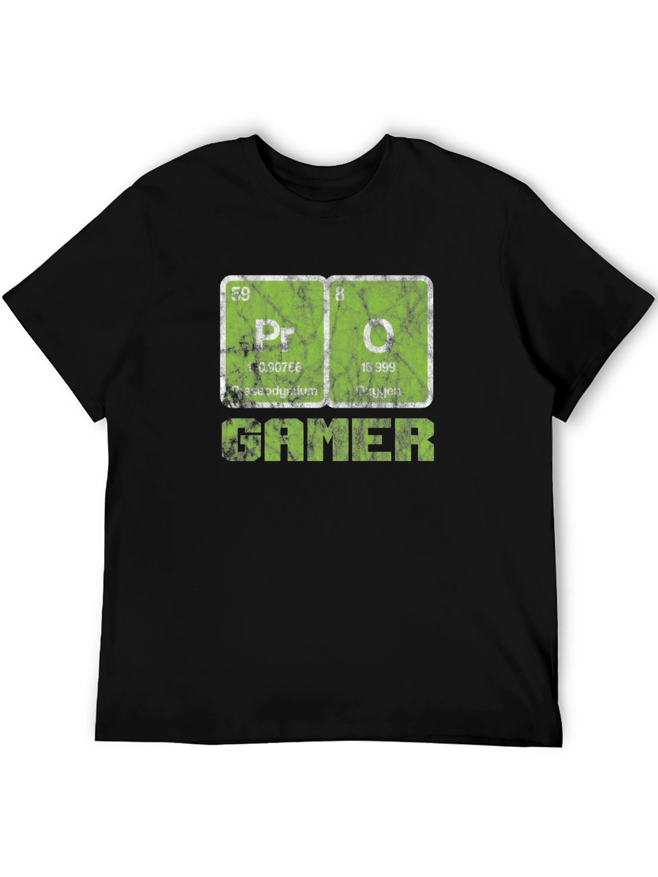 Periodic Table Gamer Black T-Shirt