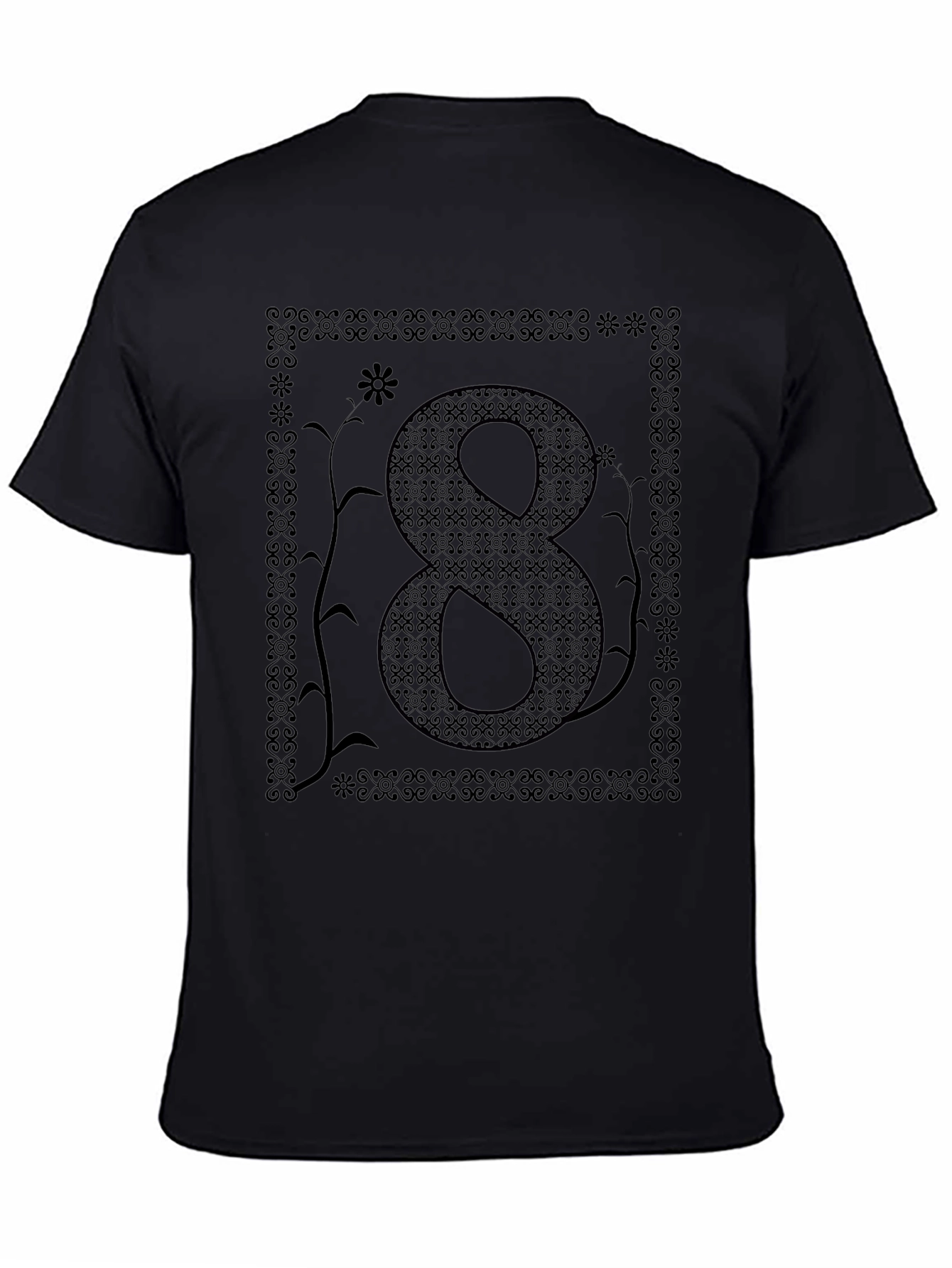 Number Eight Graphic Print Mens T-Shirt