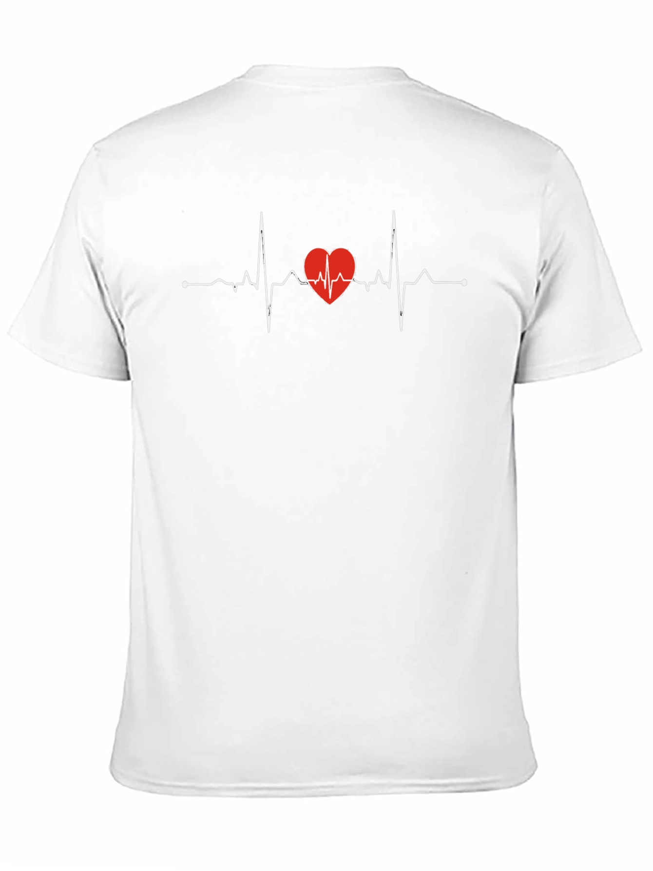 Heartbeat Heart Love T-Shirt - Black