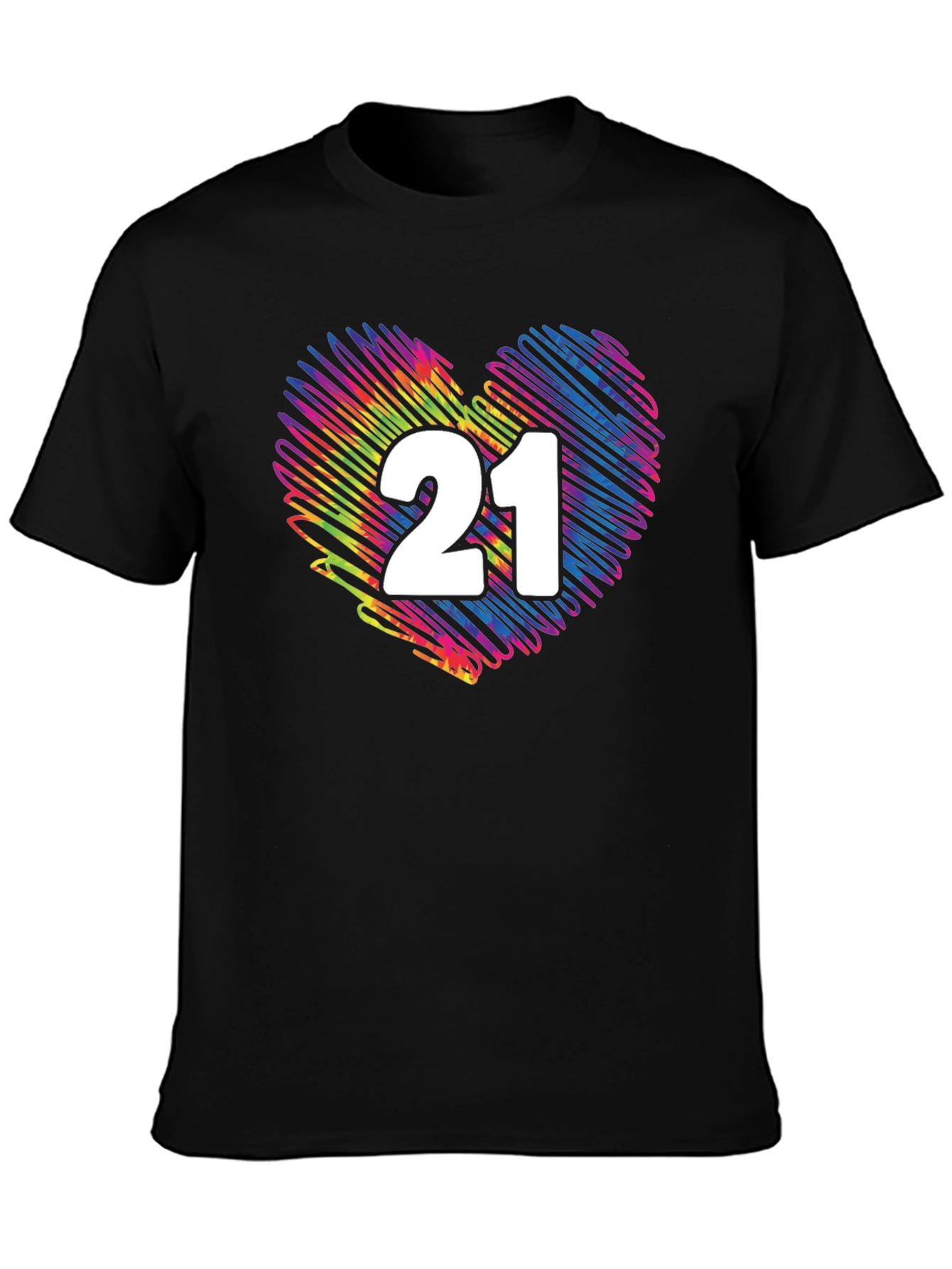 21st Birthday Heart Graphic T-Shirt