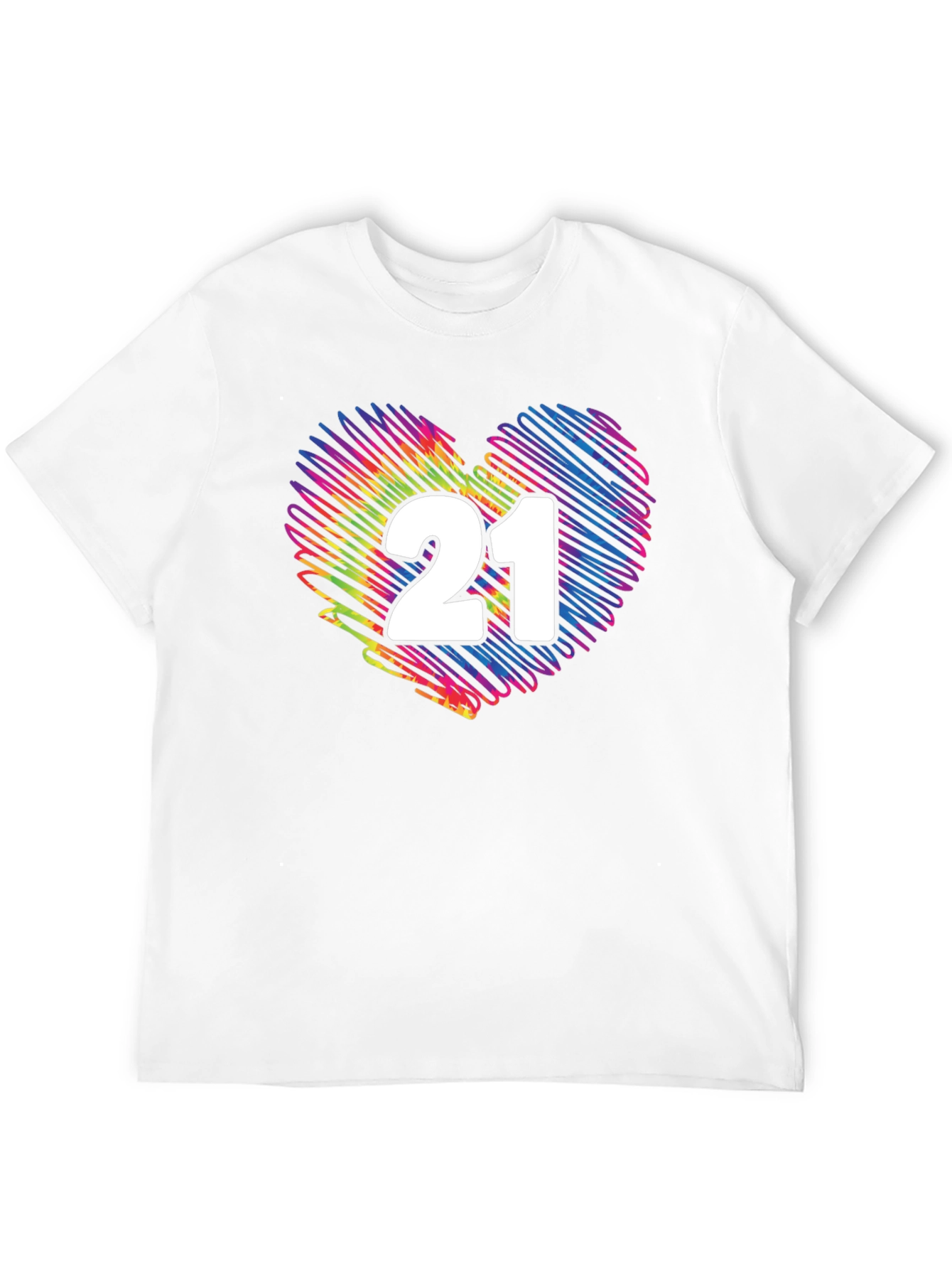 21st Birthday Heart Graphic T-Shirt