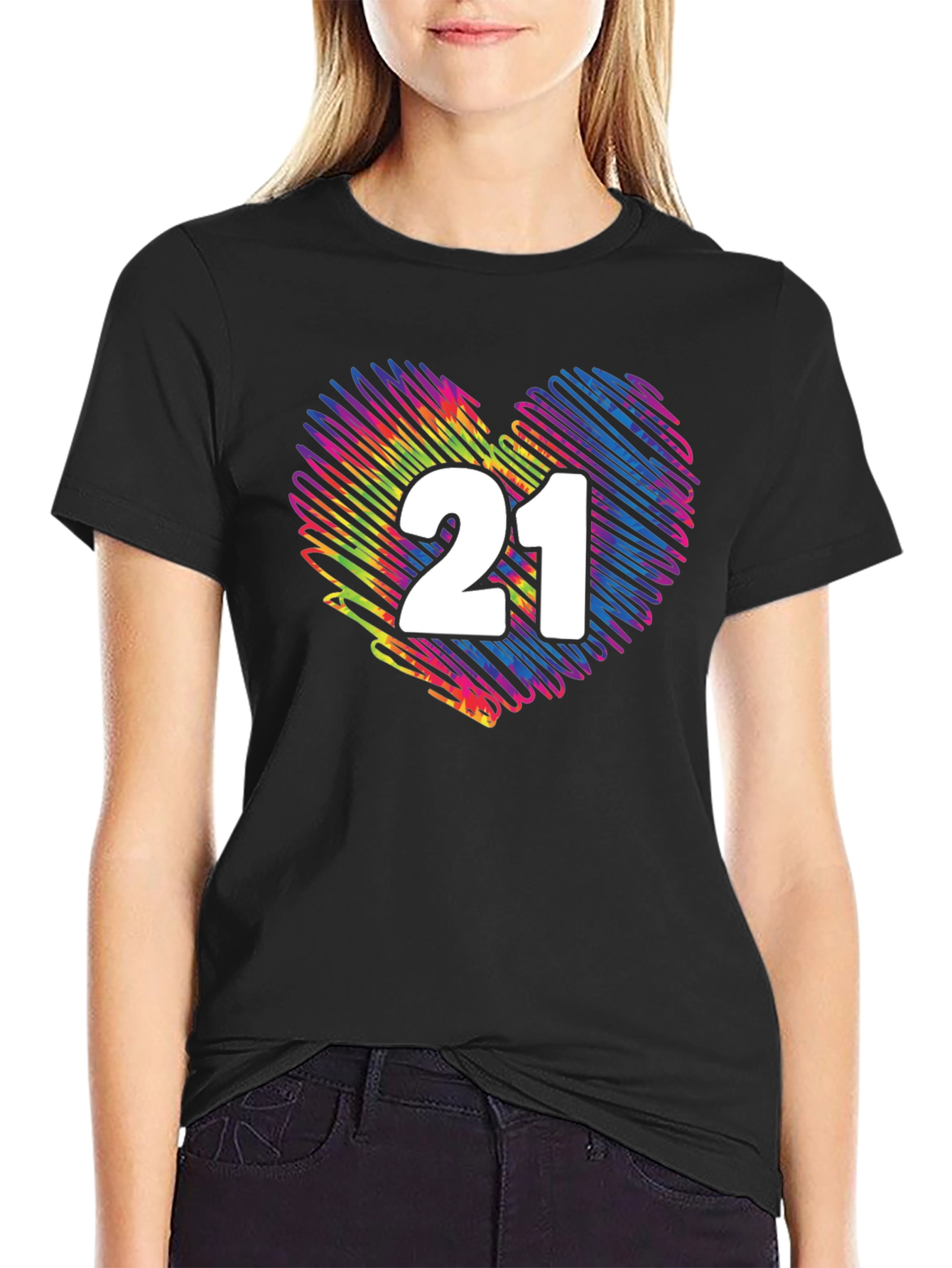 21st Birthday Heart Graphic T-Shirt