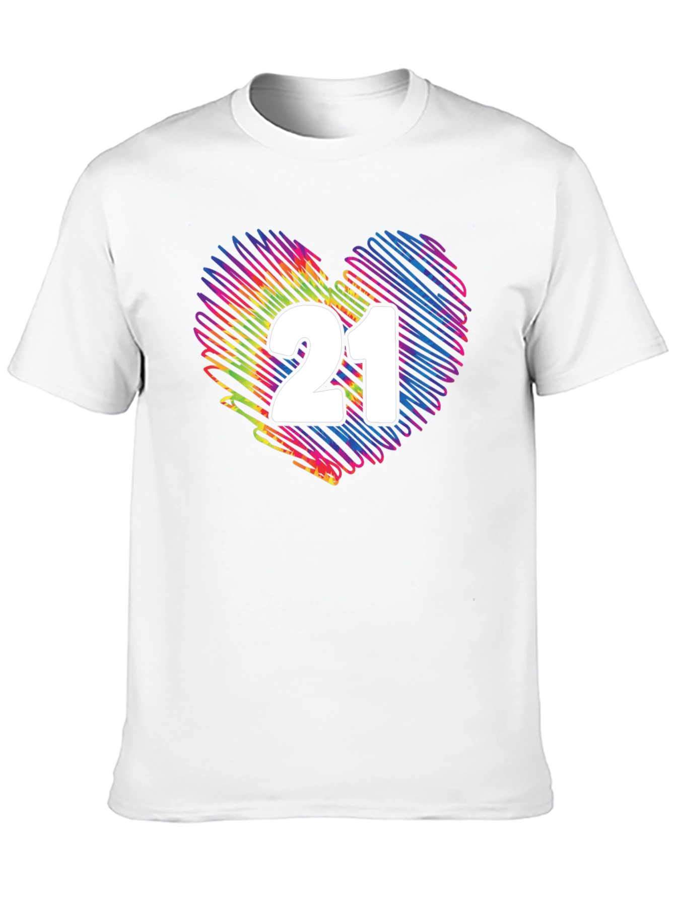 21st Birthday Heart Graphic T-Shirt