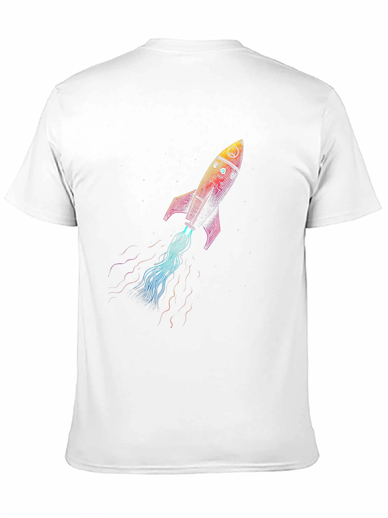 Rocket Launch Graphic T-Shirt - Black Crew Neck Tee