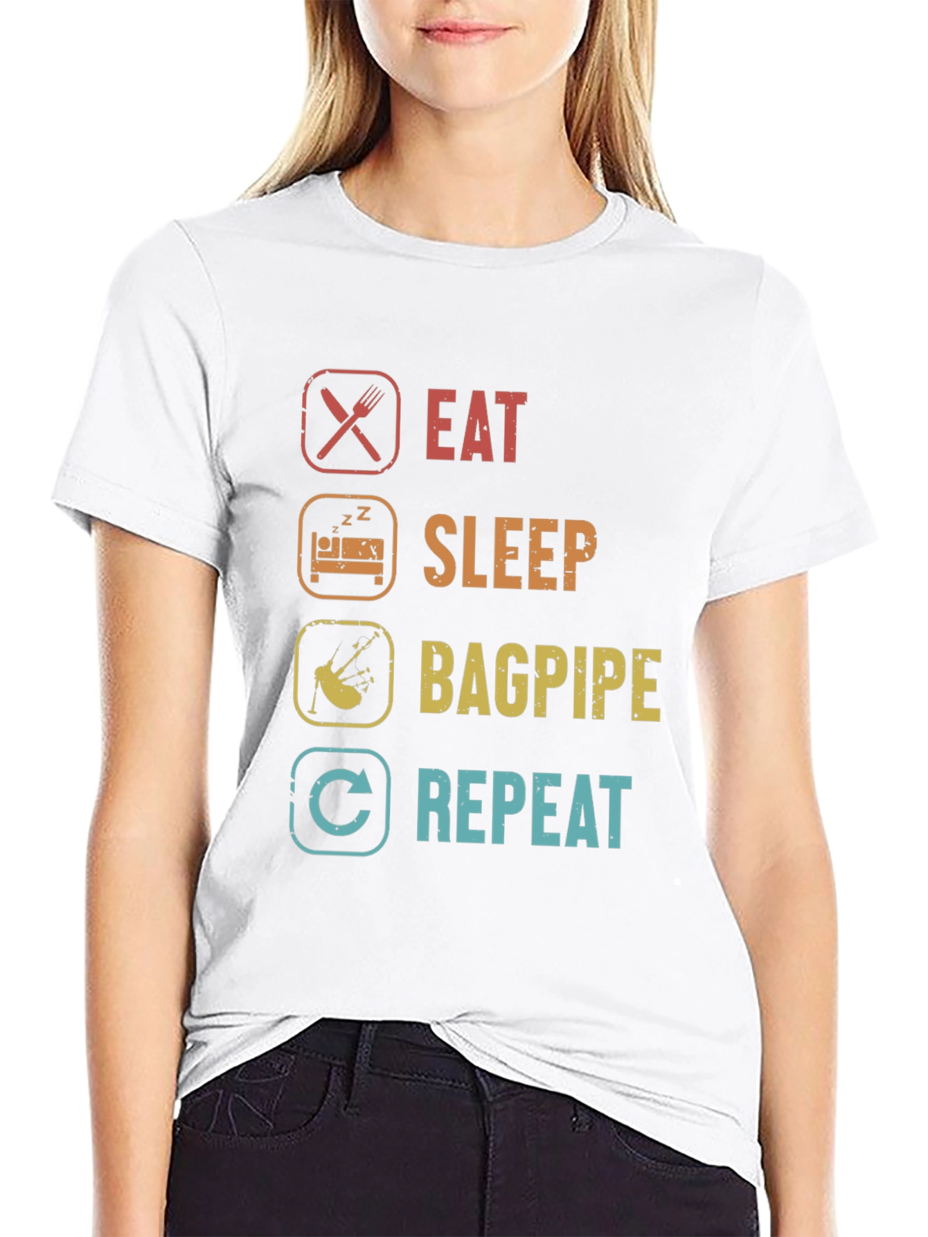 Eat Sleep Bagpipe Repeat T-Shirt