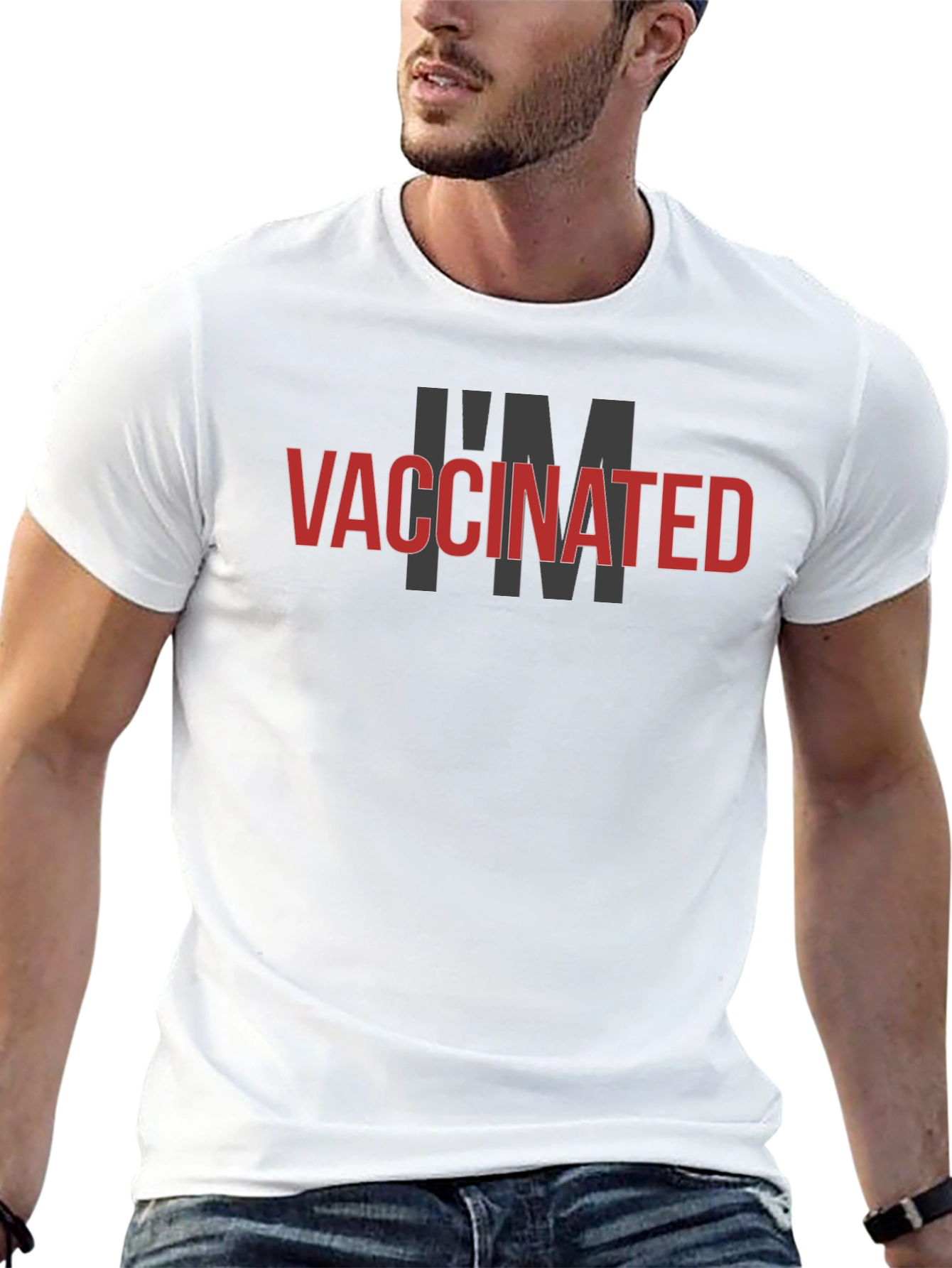 Vaccinated Black T-Shirt - Protect Yourself & Others!