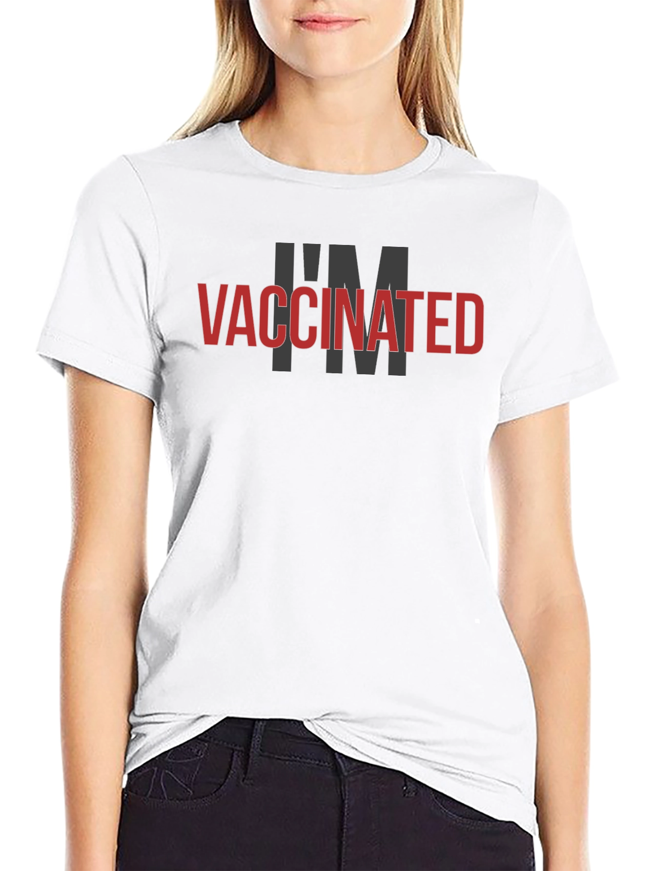 Vaccinated Black T-Shirt - Protect Yourself & Others!