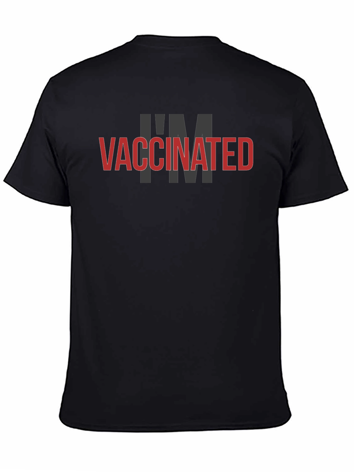 Vaccinated Black T-Shirt - Protect Yourself & Others!