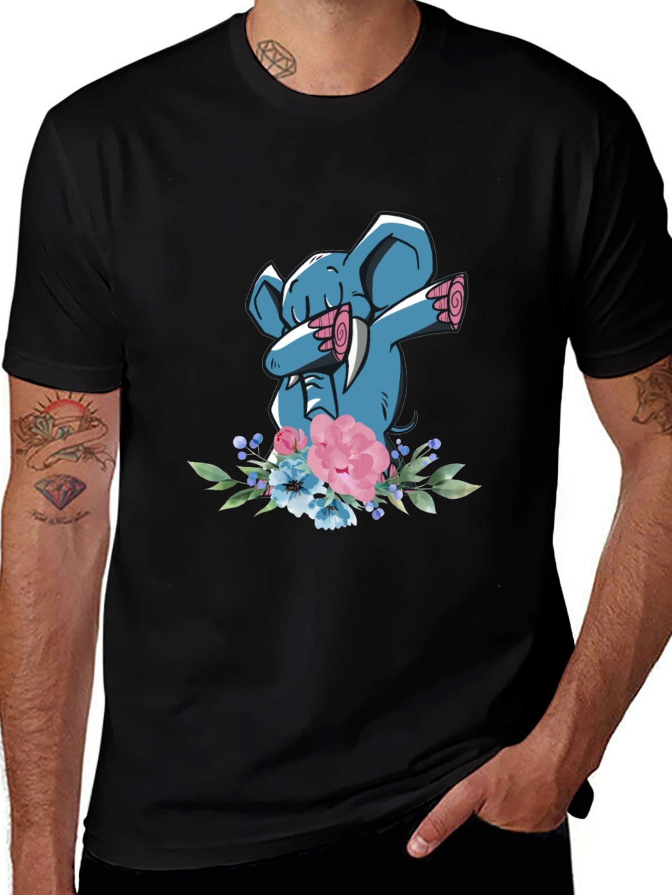 Elephant Dab Flower T-Shirt