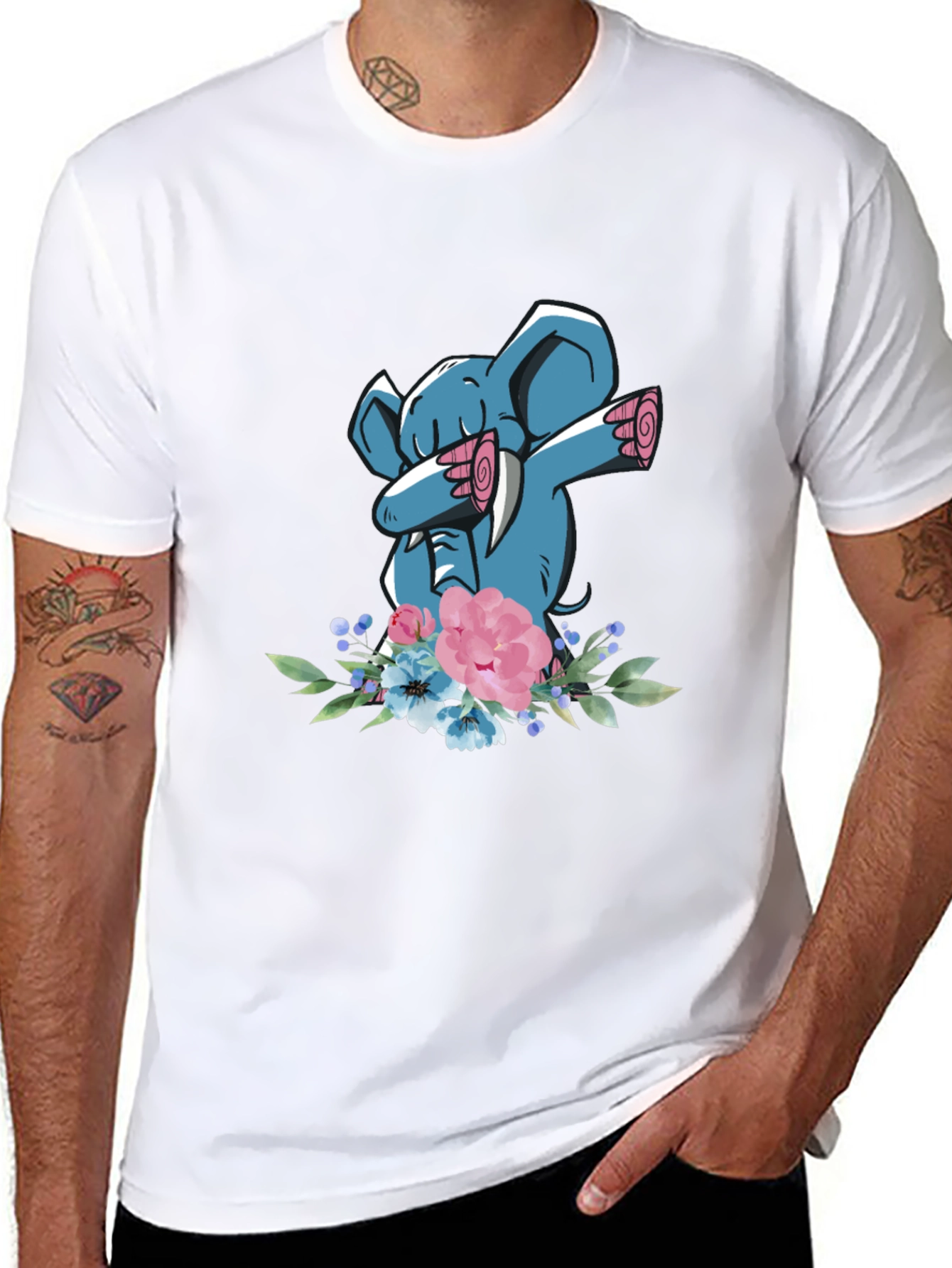 Elephant Dab Flower T-Shirt