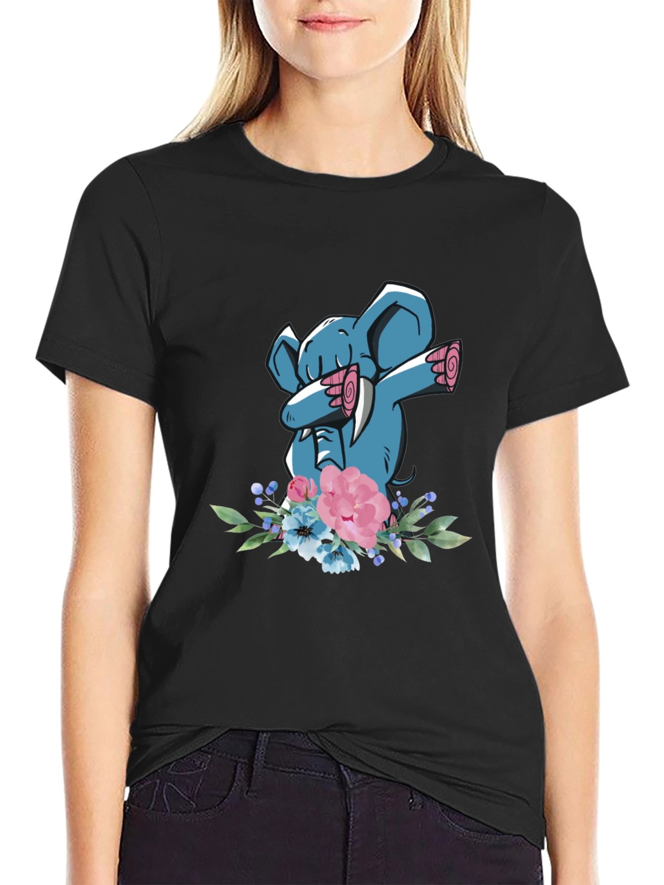 Elephant Dab Flower T-Shirt