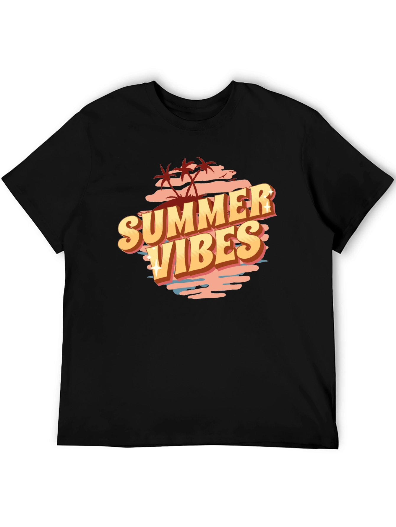 Summer Vibes Graphic Tee - Black