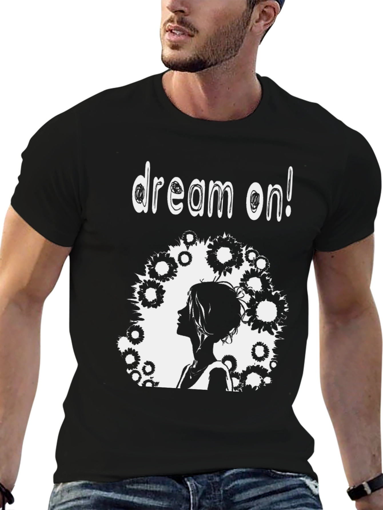Dream On Black Graphic Tee