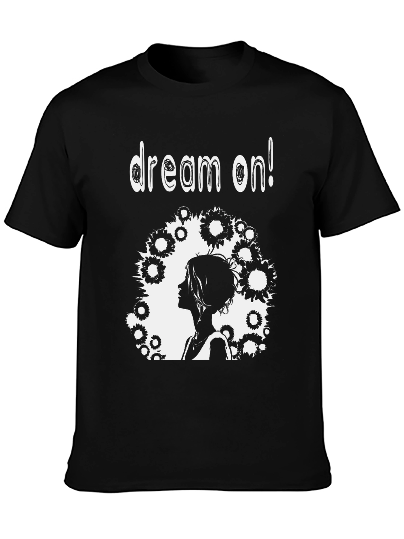 Dream On Black Graphic Tee